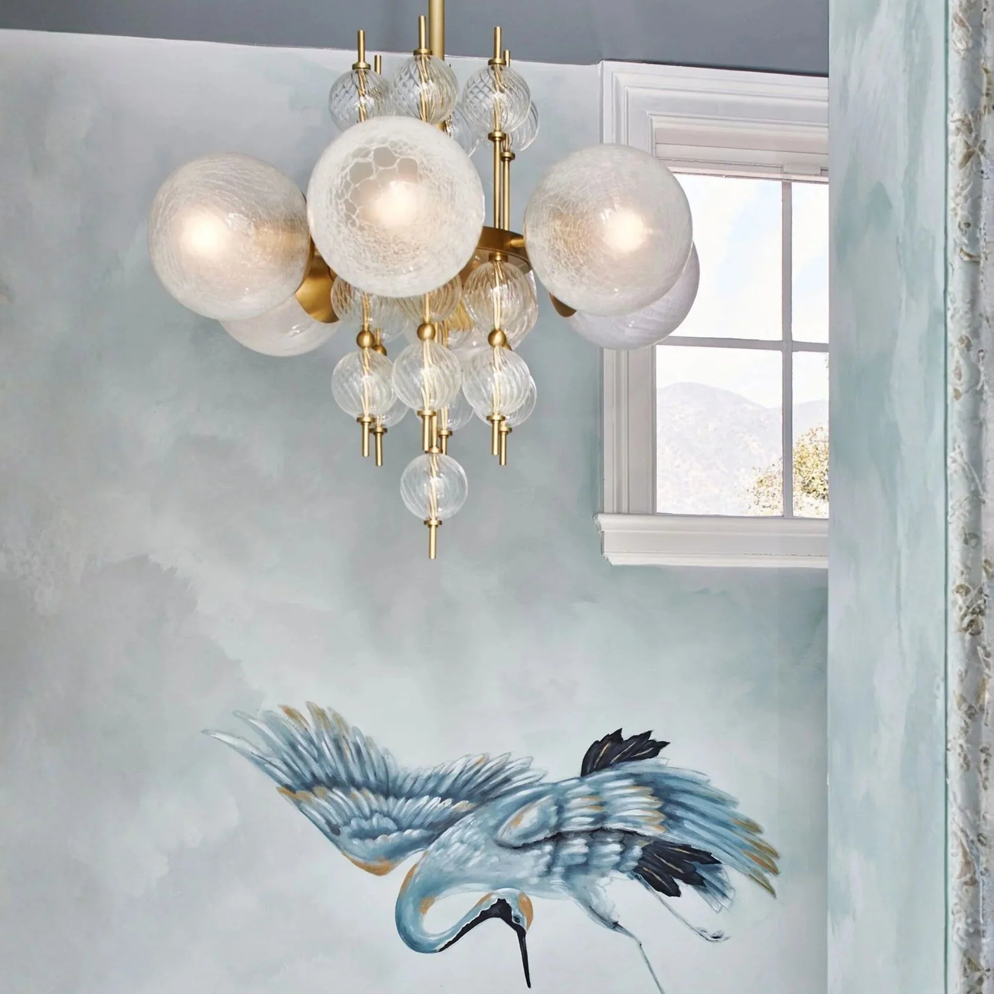 Hudson Valley Lighting - Calypso 27" 6-Light Chandelier, Aged Brass Finish | Bees Lighting