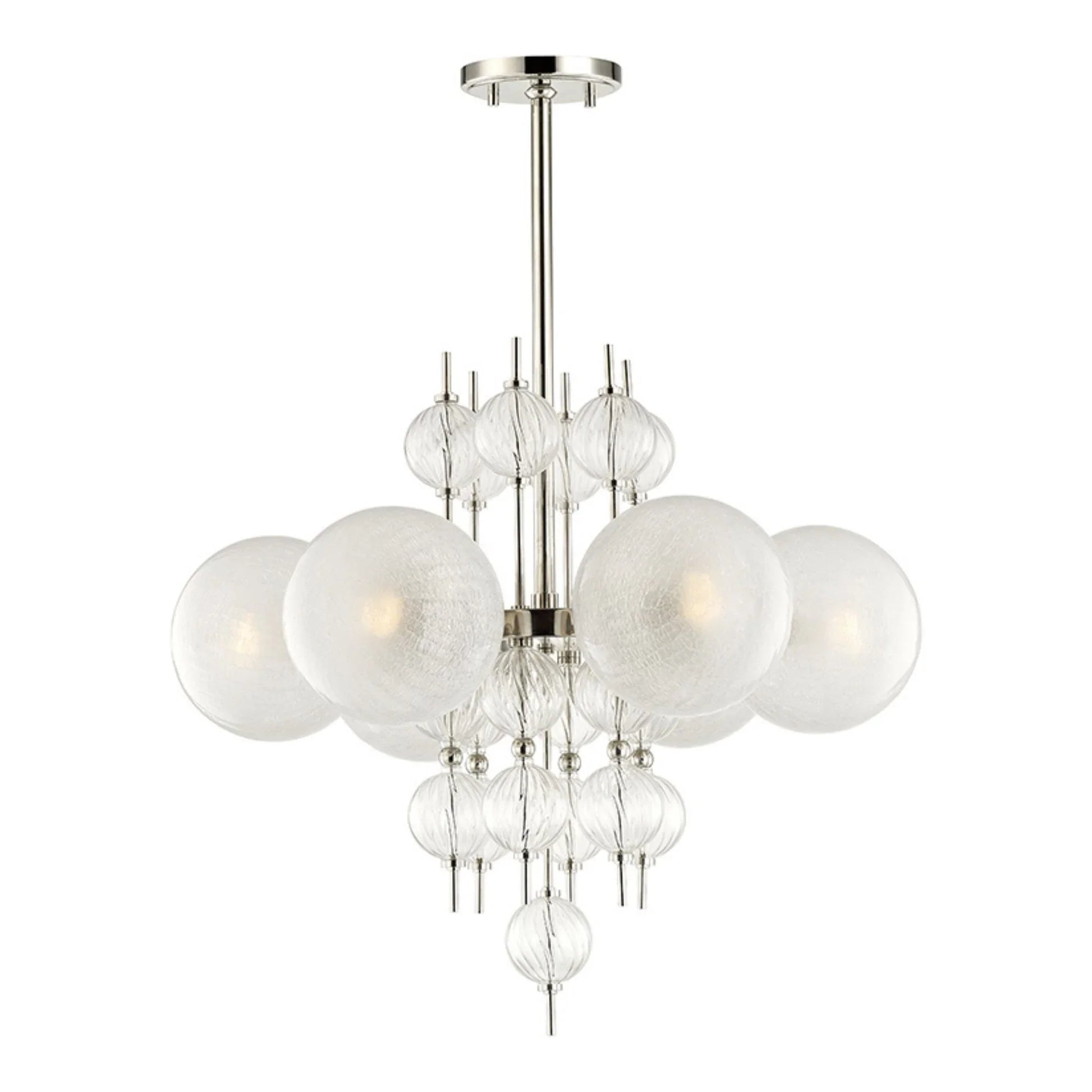Hudson Valley Lighting - Calypso 27" 6-Light Chandelier, Polished Nickel Finish | Bees Lighting