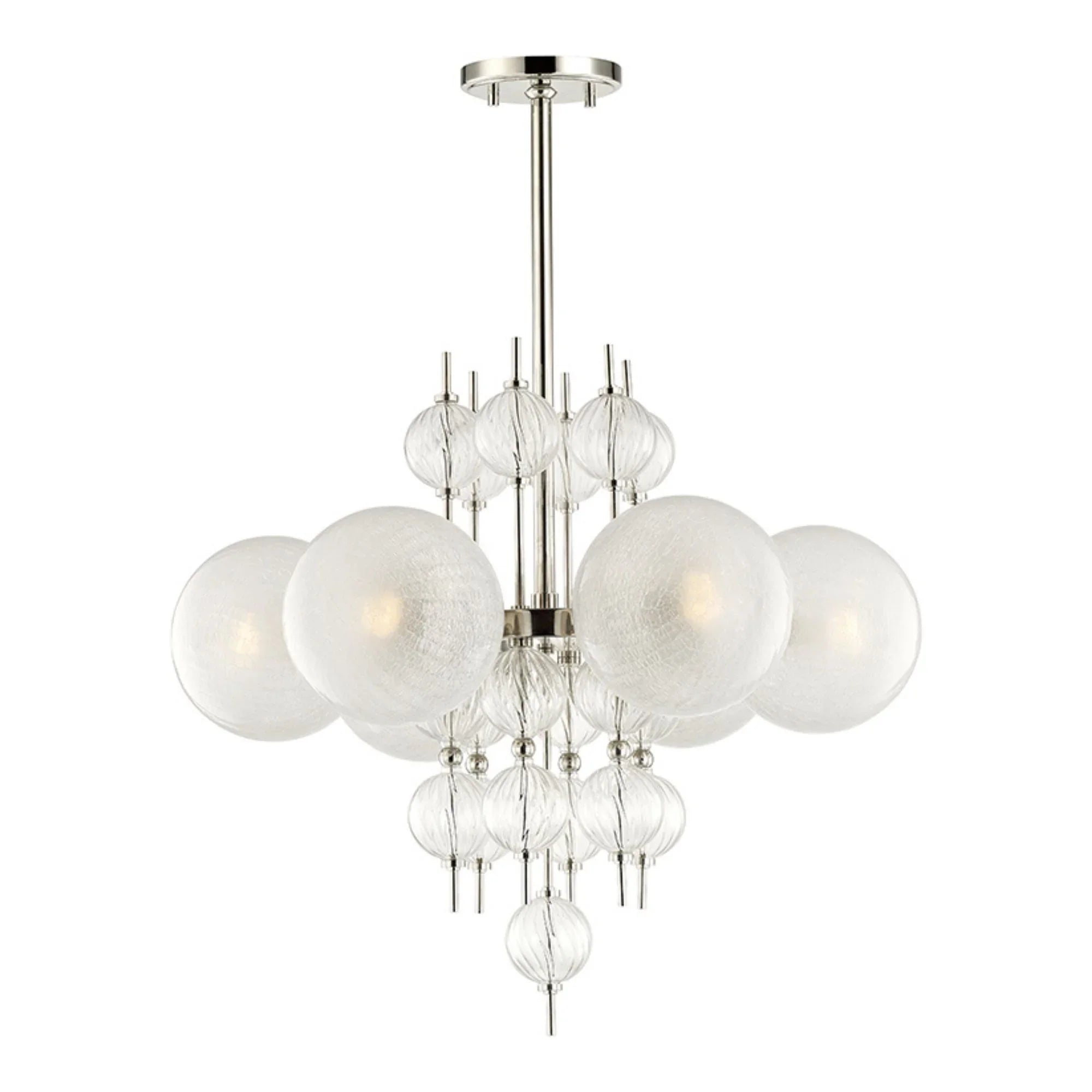 Hudson Valley Lighting - Calypso 27" 6-Light Chandelier, Polished Nickel Finish | Bees Lighting