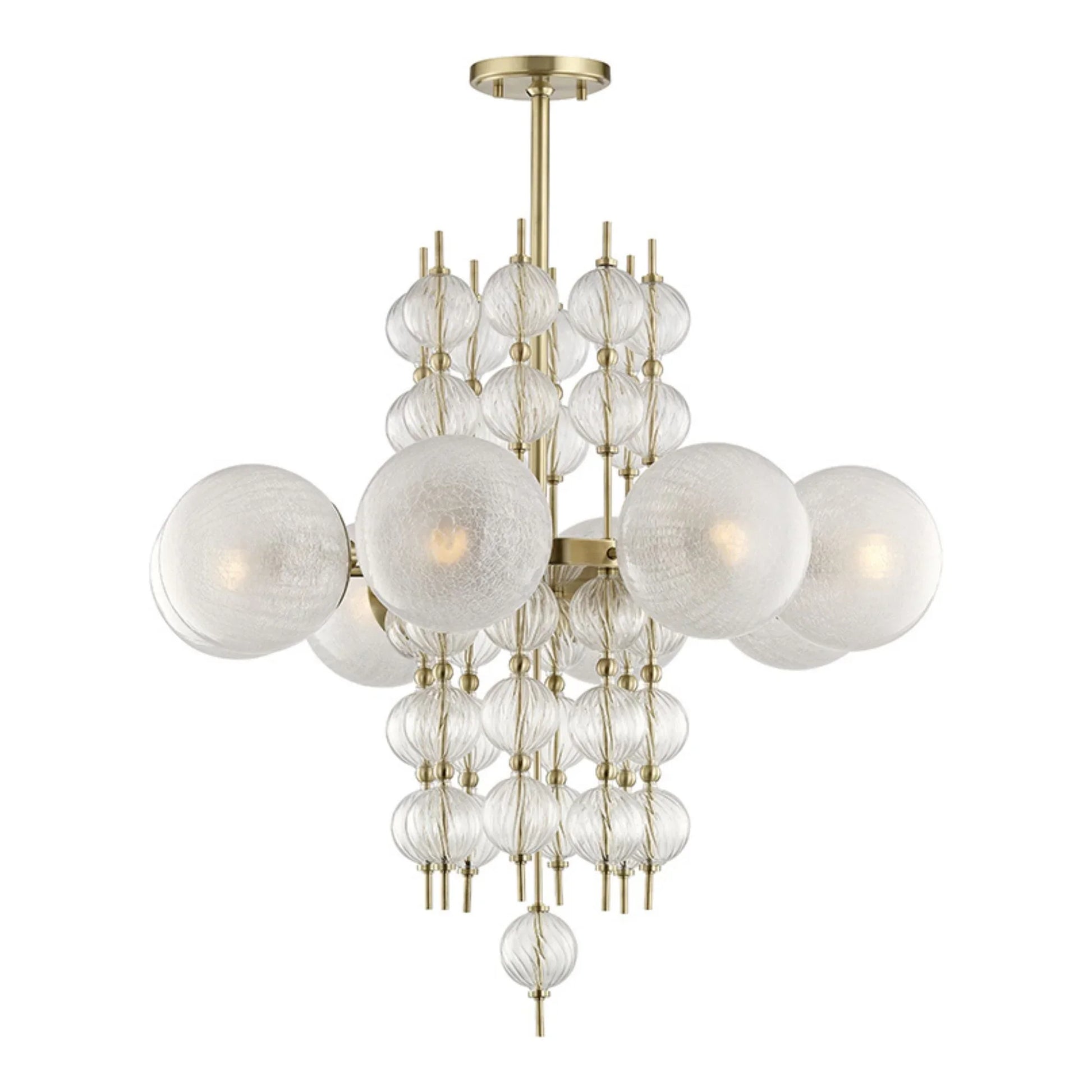 Hudson Valley Lighting - Calypso 34" 8-Light Chandelier, Aged Brass Finish | Bees Lighting