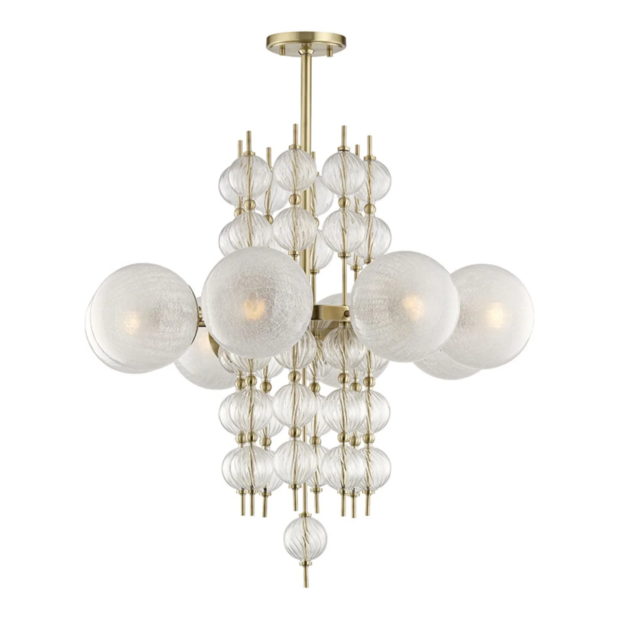 Hudson Valley Lighting - Calypso 34" 8-Light Chandelier, Aged Brass Finish | Bees Lighting