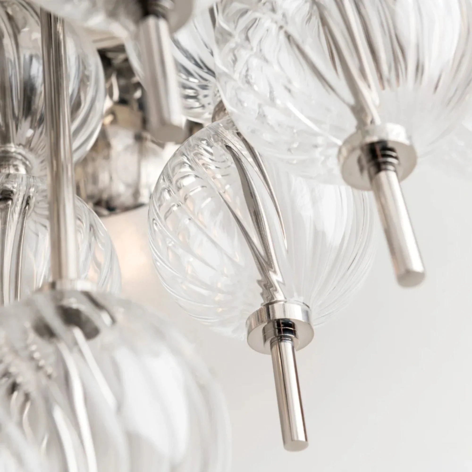 Calypso 34" 8-Light Chandelier, Polished Nickel Finish