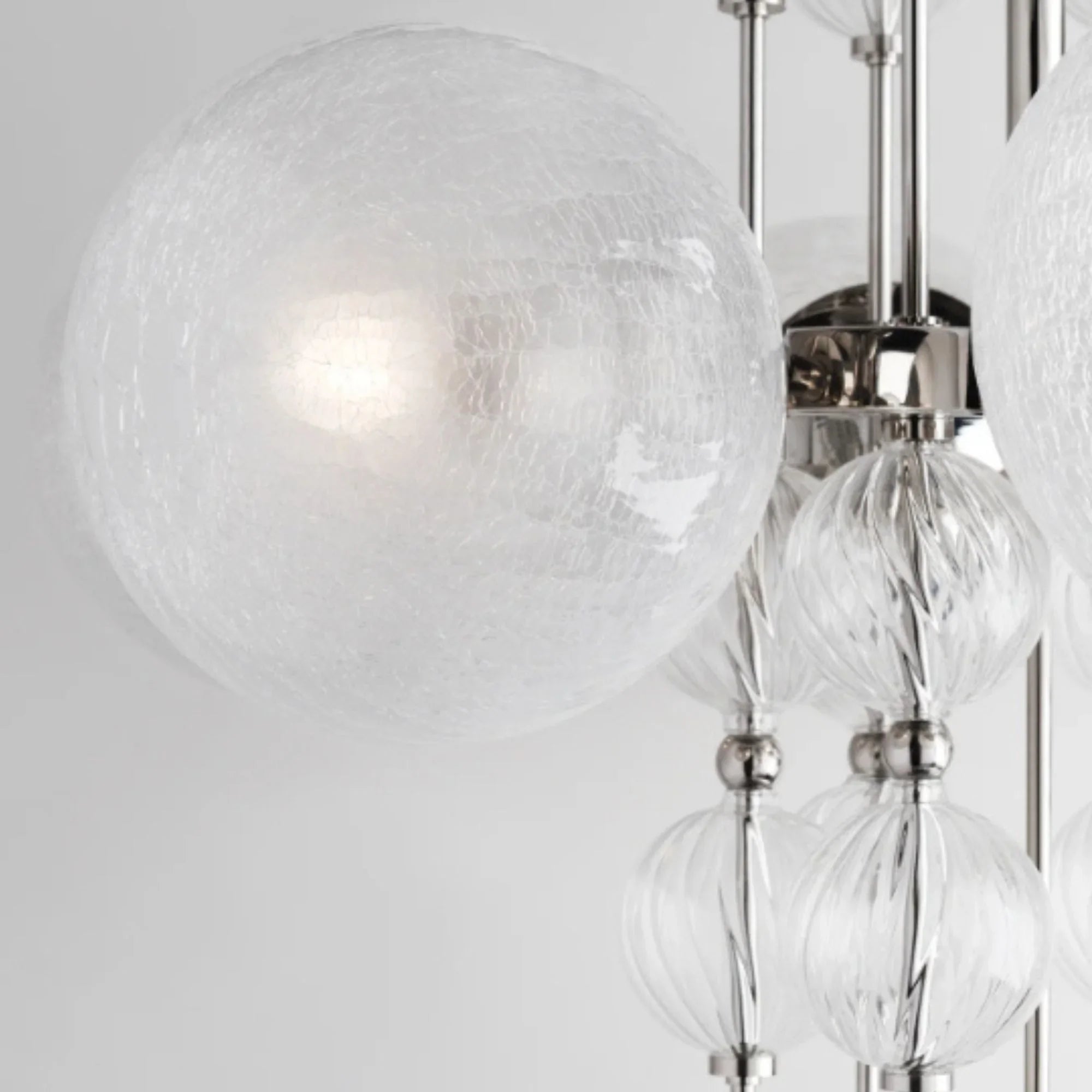 Calypso 34" 8-Light Chandelier, Polished Nickel Finish