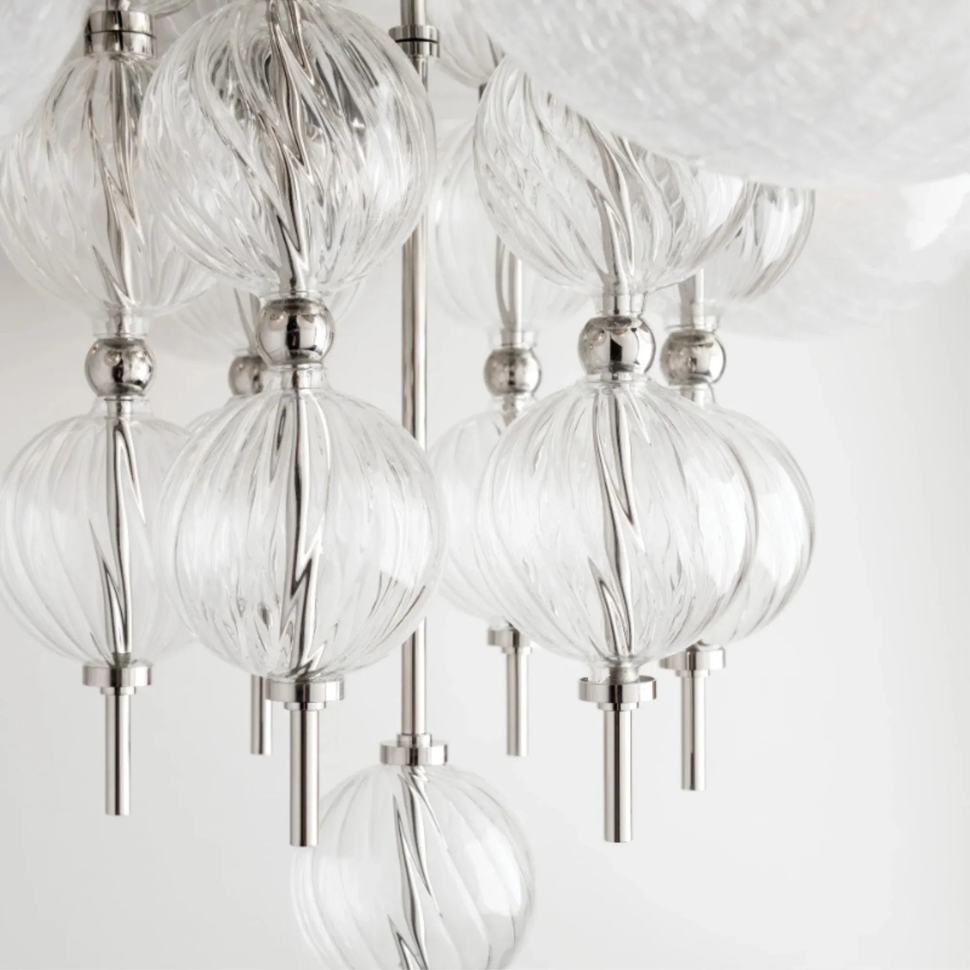 Calypso 34" 8-Light Chandelier, Polished Nickel Finish