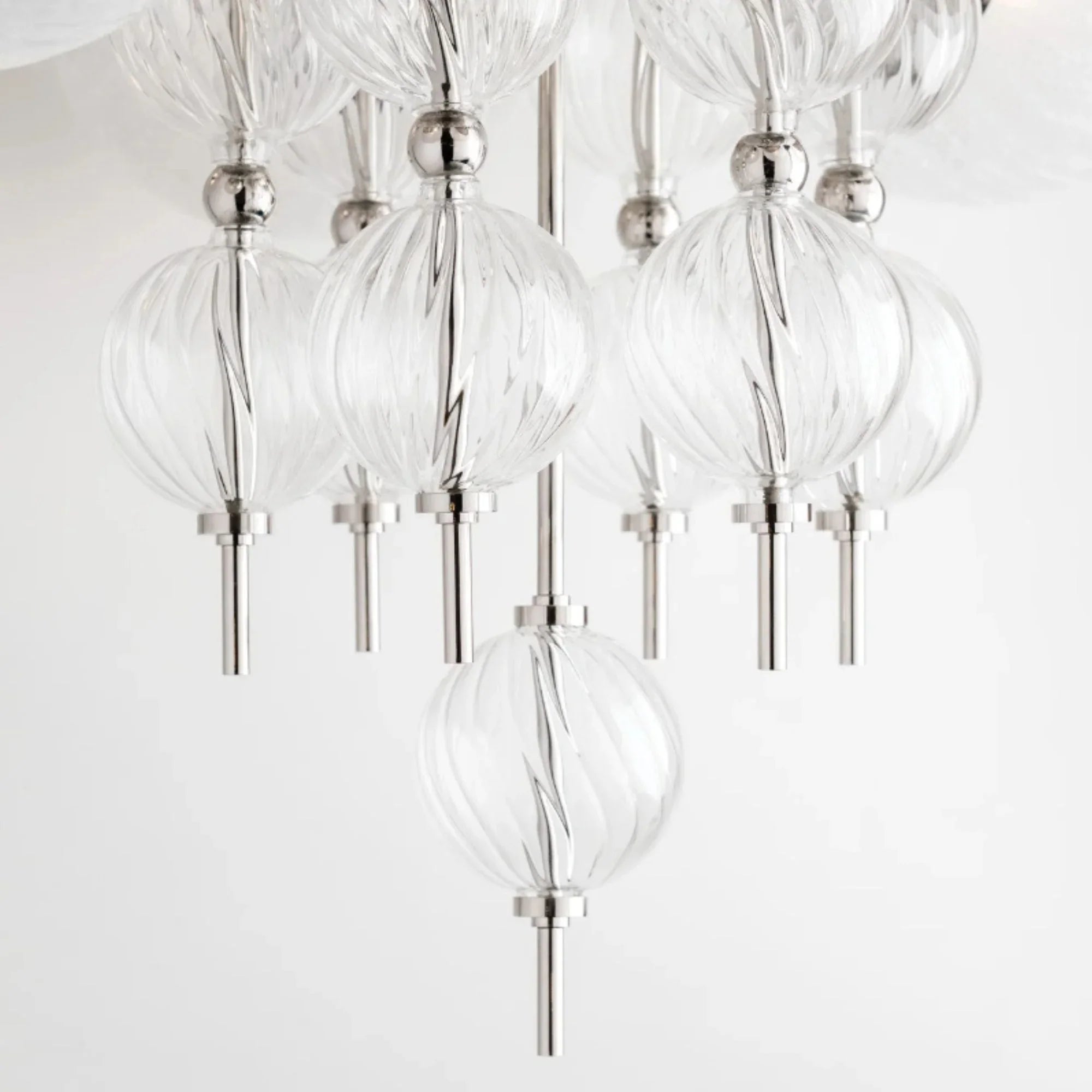 Calypso 34" 8-Light Chandelier, Polished Nickel Finish