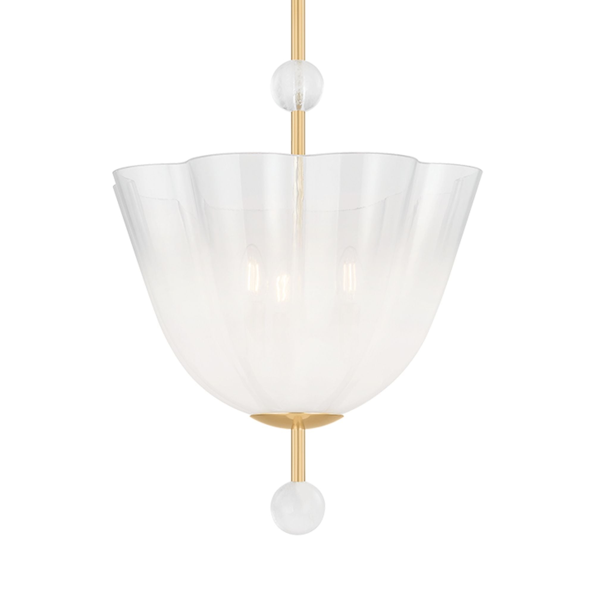 Cambria Heights 21" 3-Light Lantern, Aged Brass Finish