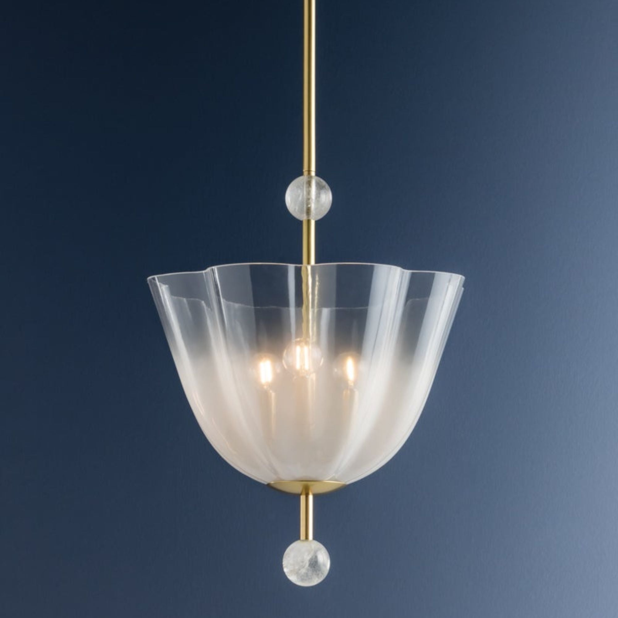Cambria Heights 21" 3-Light Lantern, Aged Brass Finish