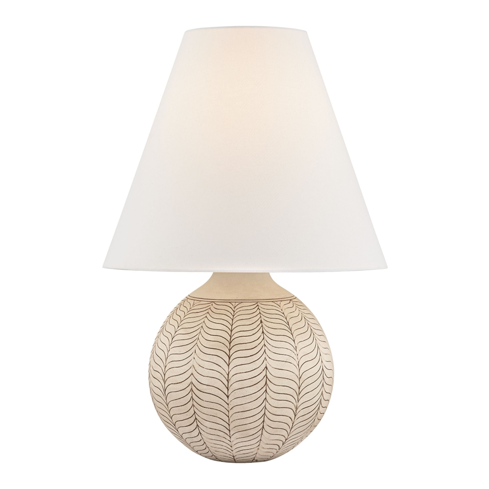 Capers 30" Table Lamp, Aged Brass/Ceramic Ivory Petal Finish