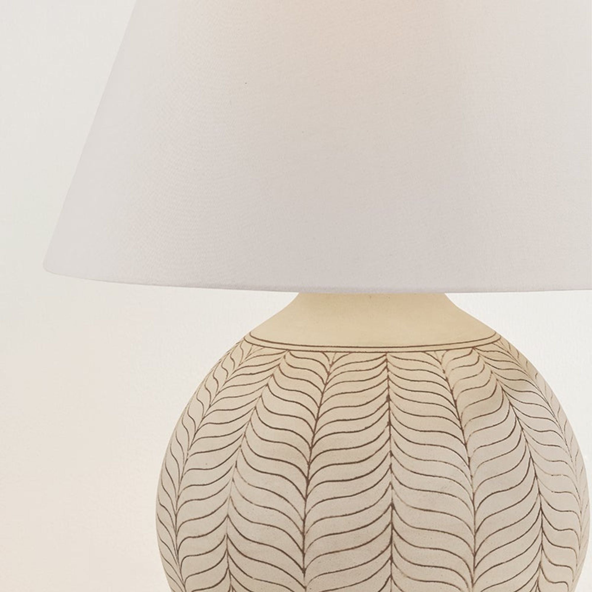 Capers 30" Table Lamp, Aged Brass/Ceramic Ivory Petal Finish