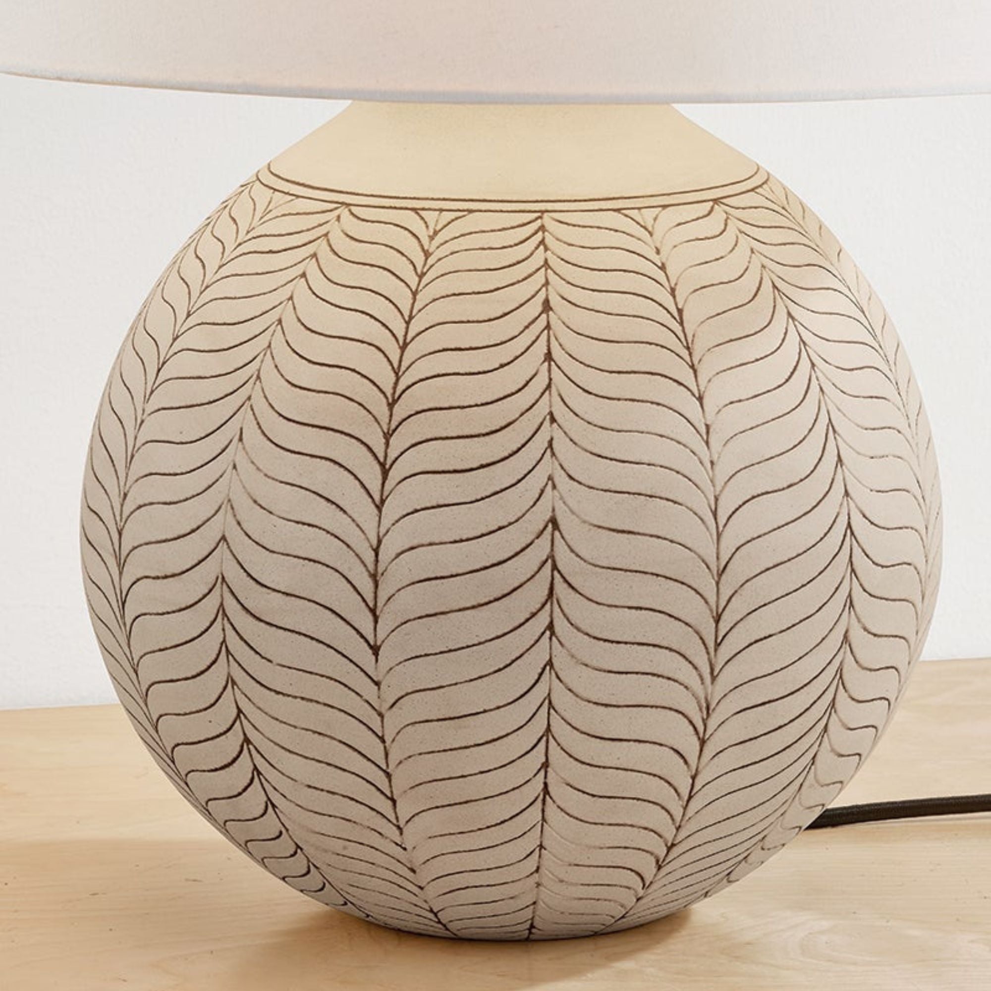 Capers 30" Table Lamp, Aged Brass/Ceramic Ivory Petal Finish