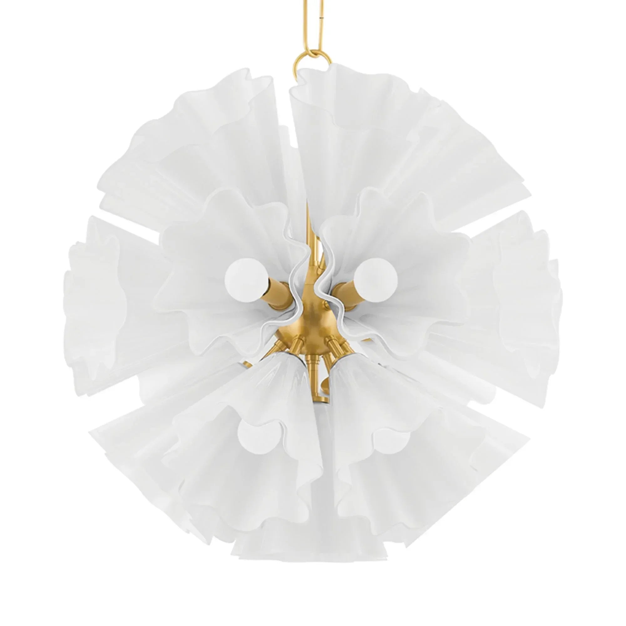 Capri 25" 22-Light Chandelier, Aged Brass Finish