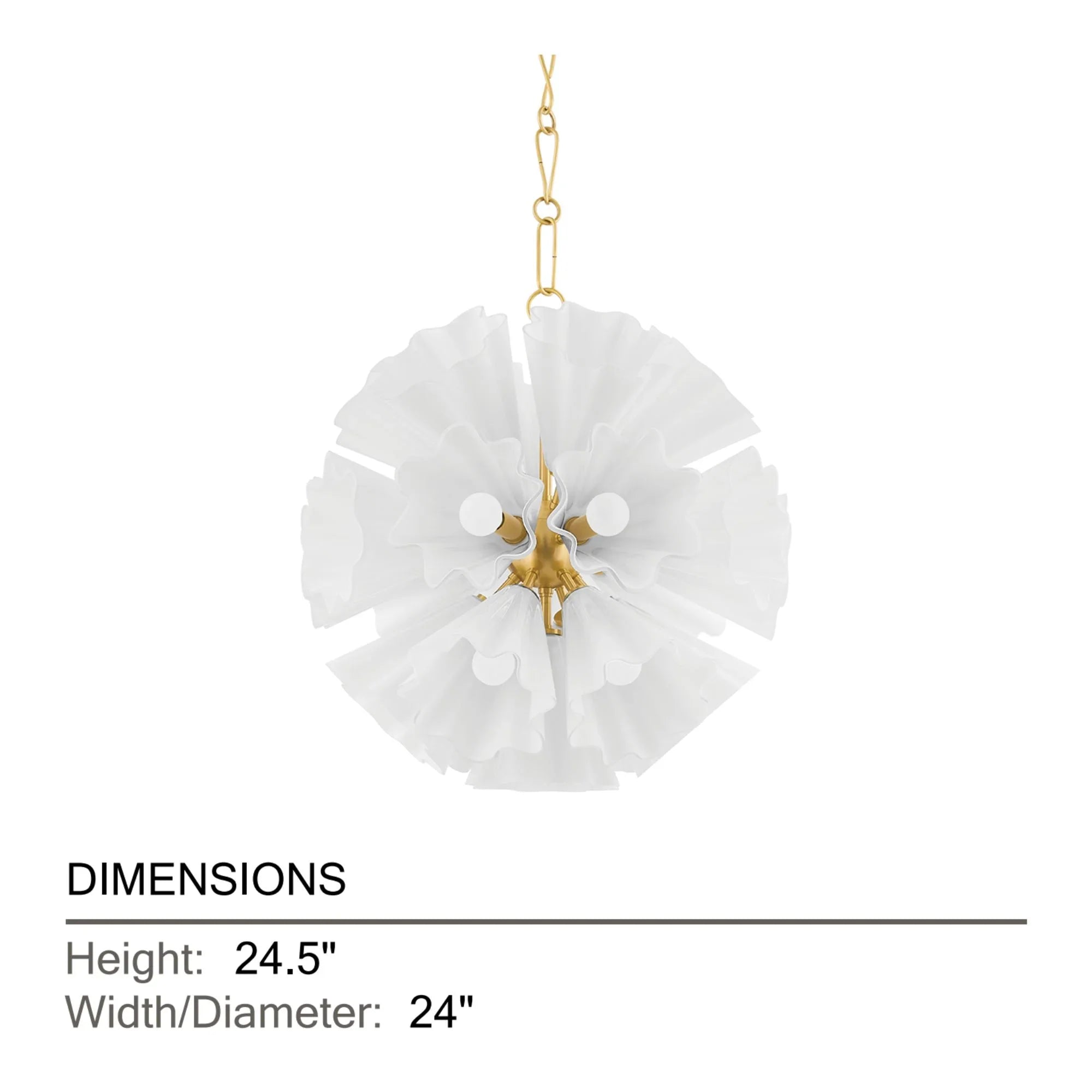 Hudson Valley Lighting - Capri 25" 22-Light Chandelier, Aged Brass Finish | Bees Lighting