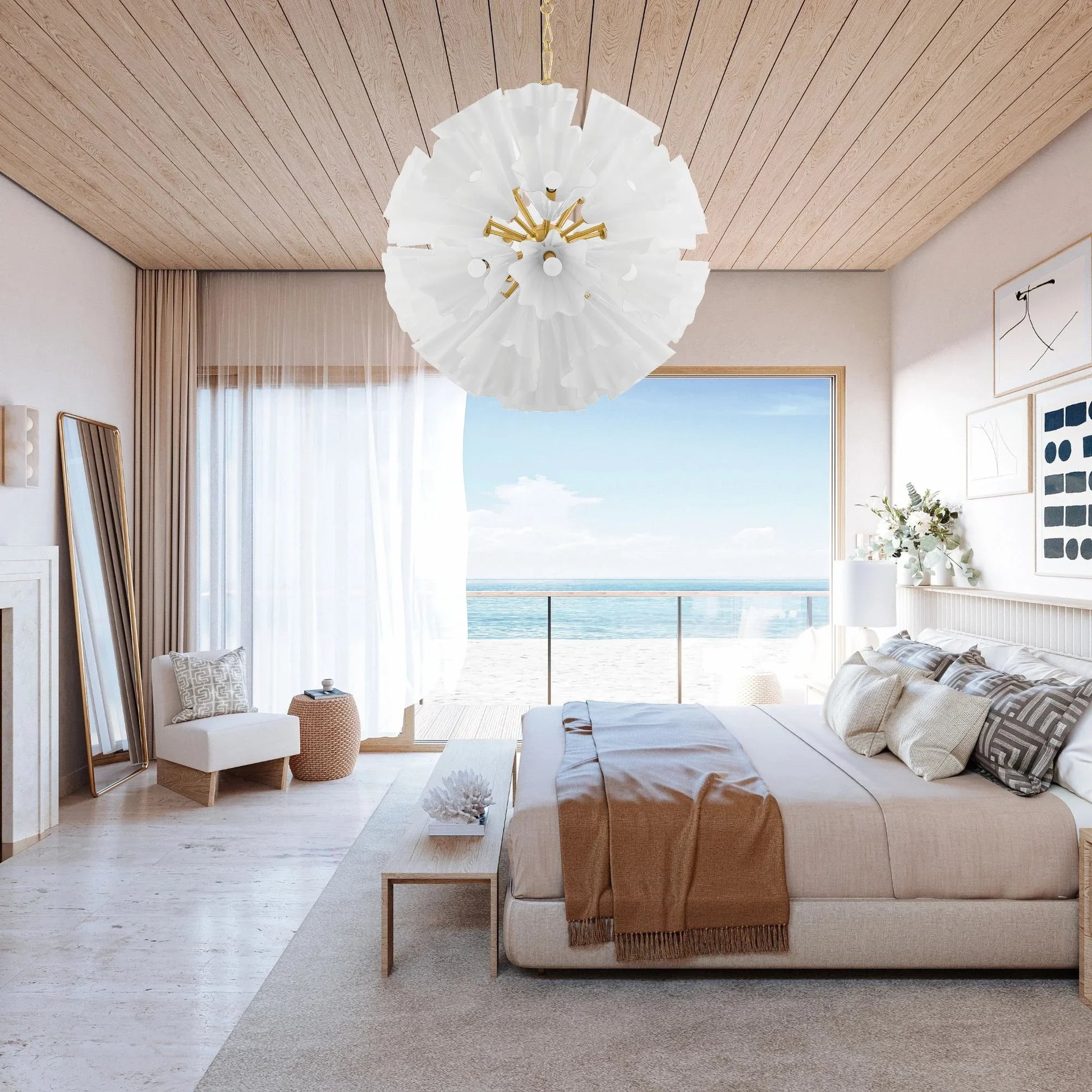 Hudson Valley Lighting - Capri 39" 33-Light Chandelier, Aged Brass Finish | Bees Lighting