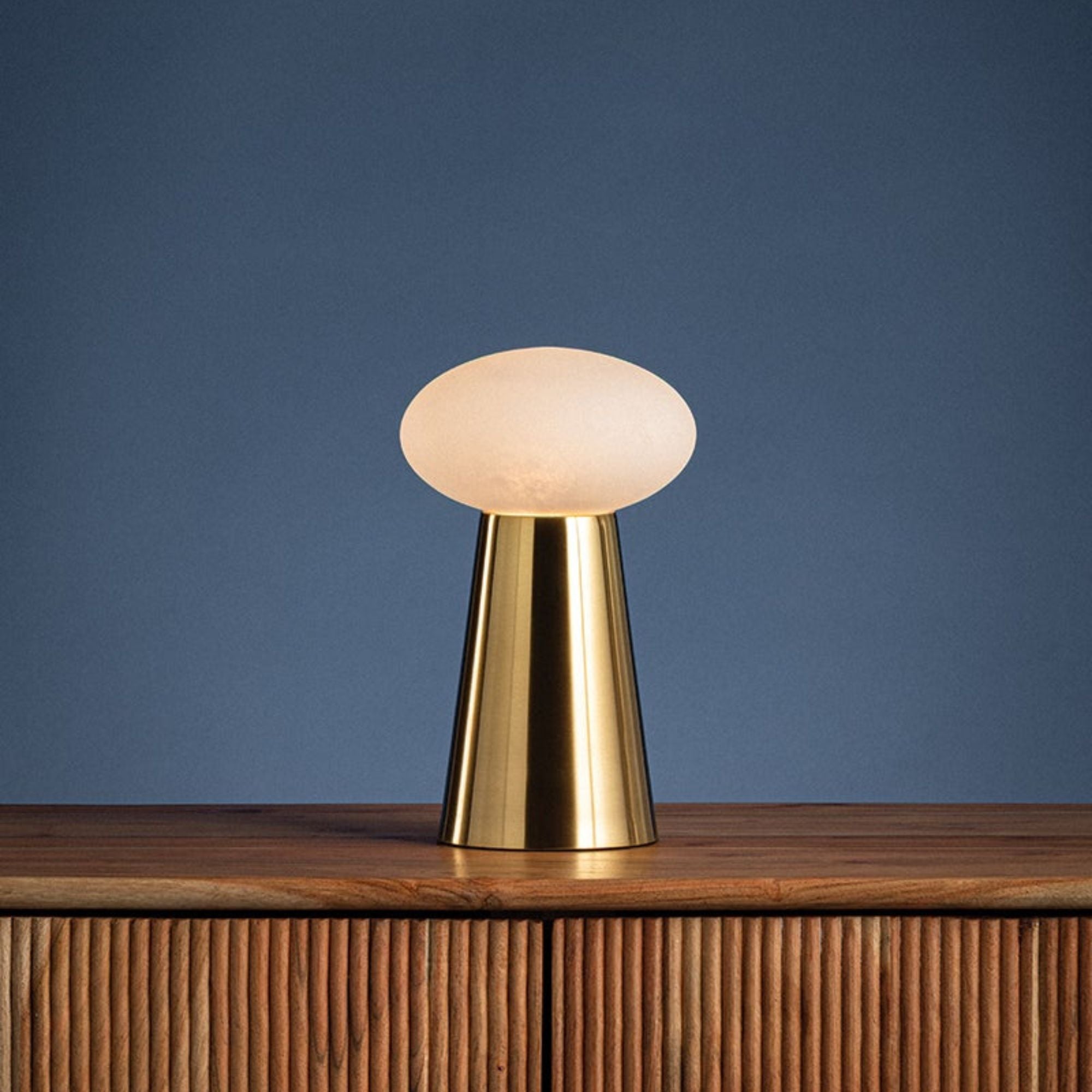 Cashel 10" LED Table Lamp, Aged Brass Finish