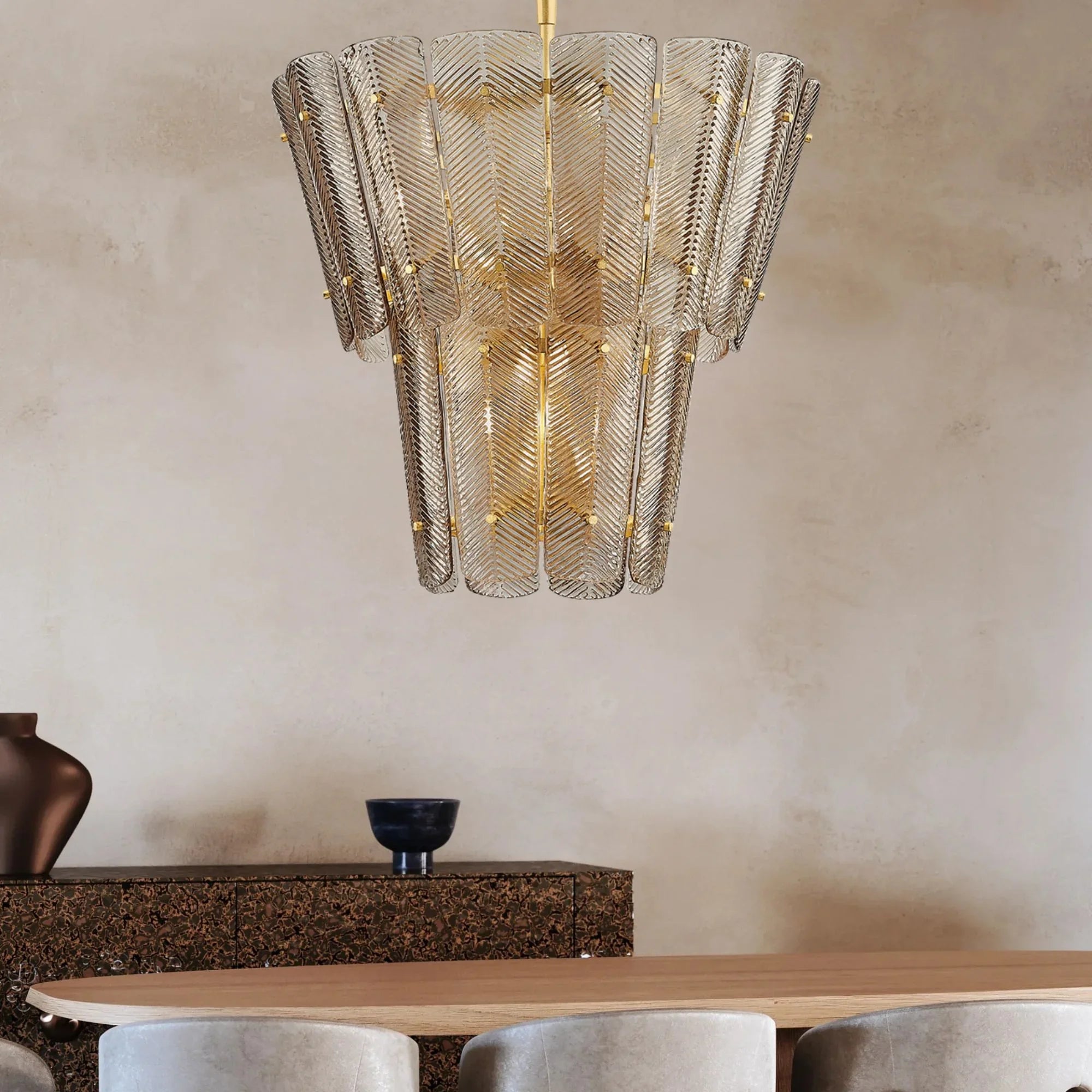 Hudson Valley Lighting - Cassian 34" 10-Light Chandelier, Vintage Gold Leaf Finish | Bees Lighting
