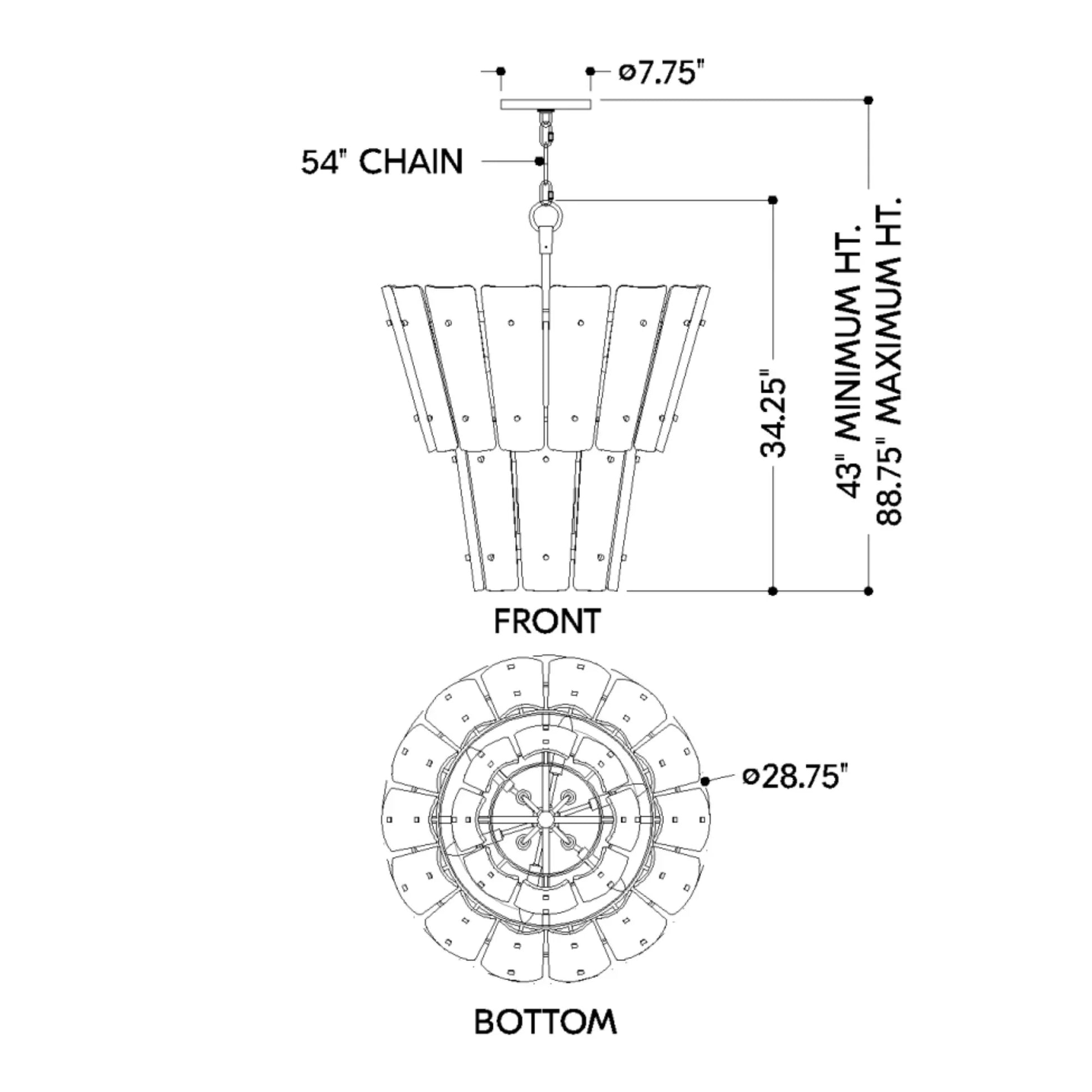 Hudson Valley Lighting - Cassian 34" 10-Light Chandelier, Vintage Gold Leaf Finish | Bees Lighting