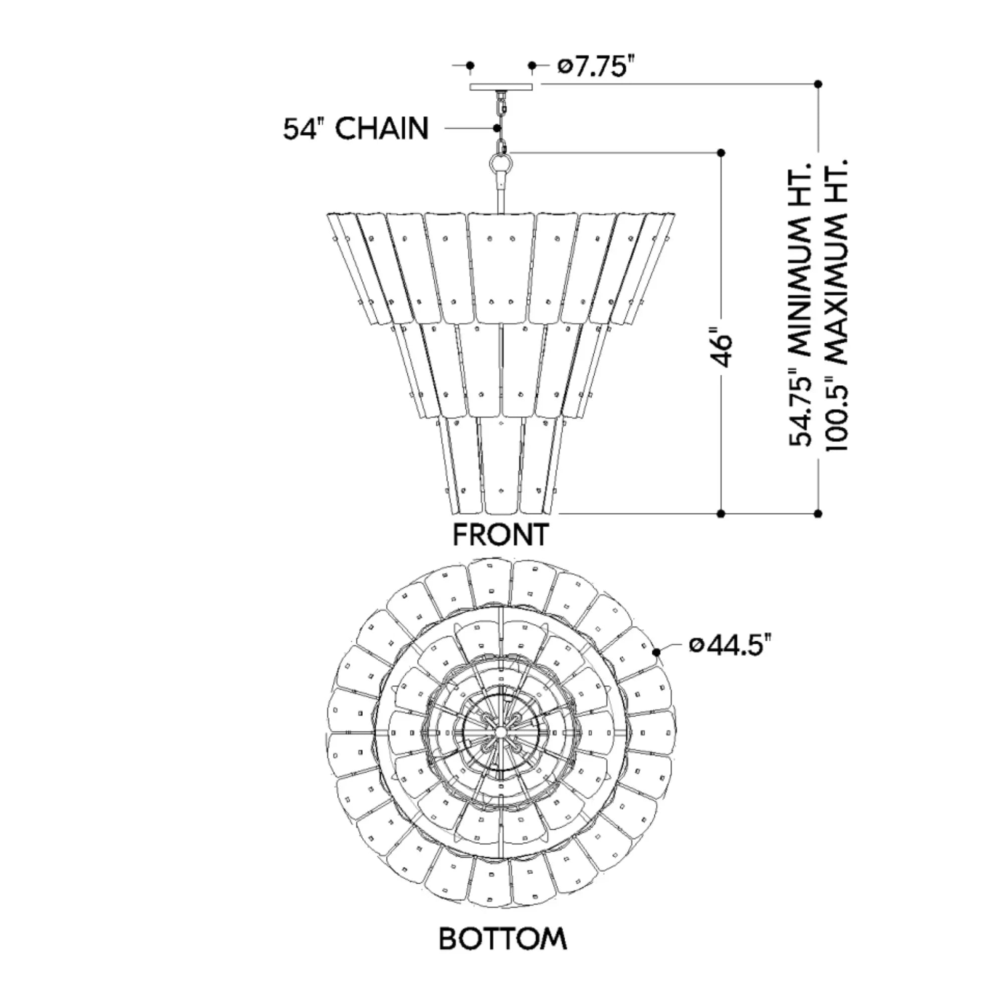 Hudson Valley Lighting - Cassian 46" 18-Light Chandelier, Vintage Gold Leaf Finish | Bees Lighting