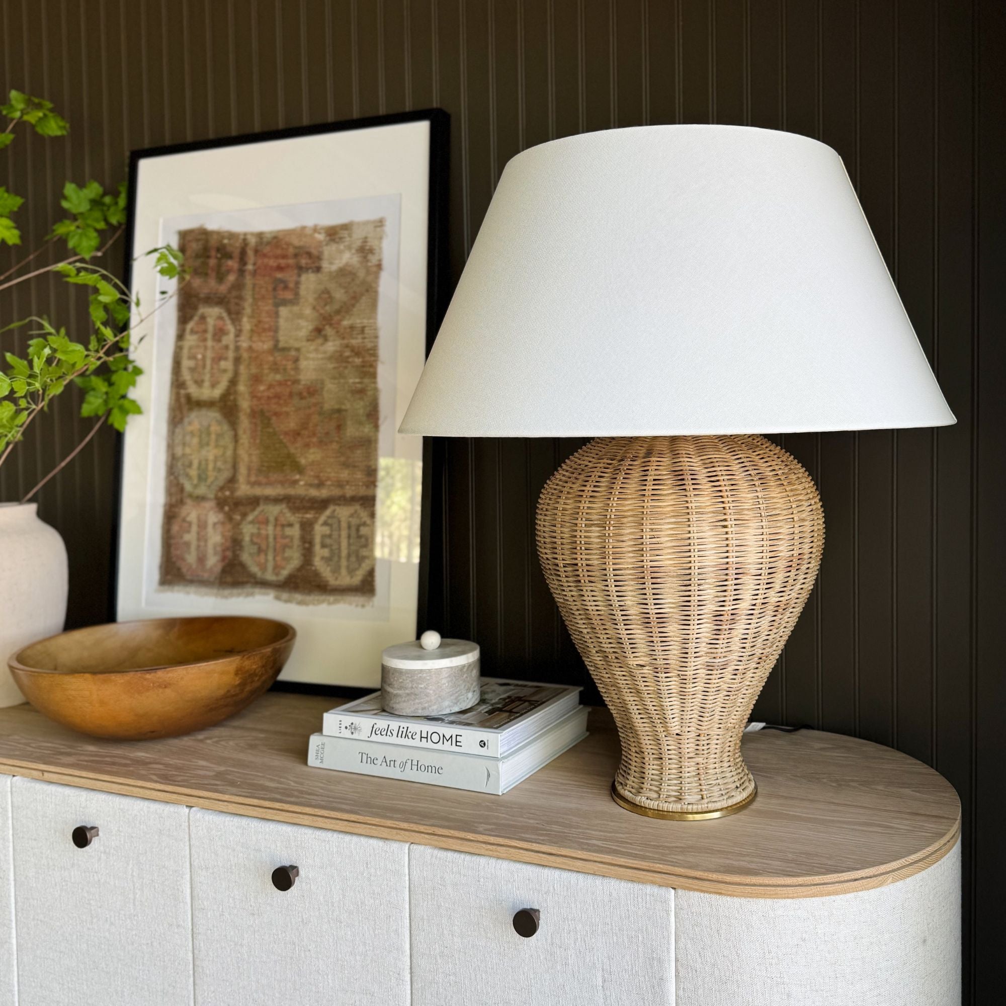 Chatsworth 30" Table Lamp, Aged Brass Finish