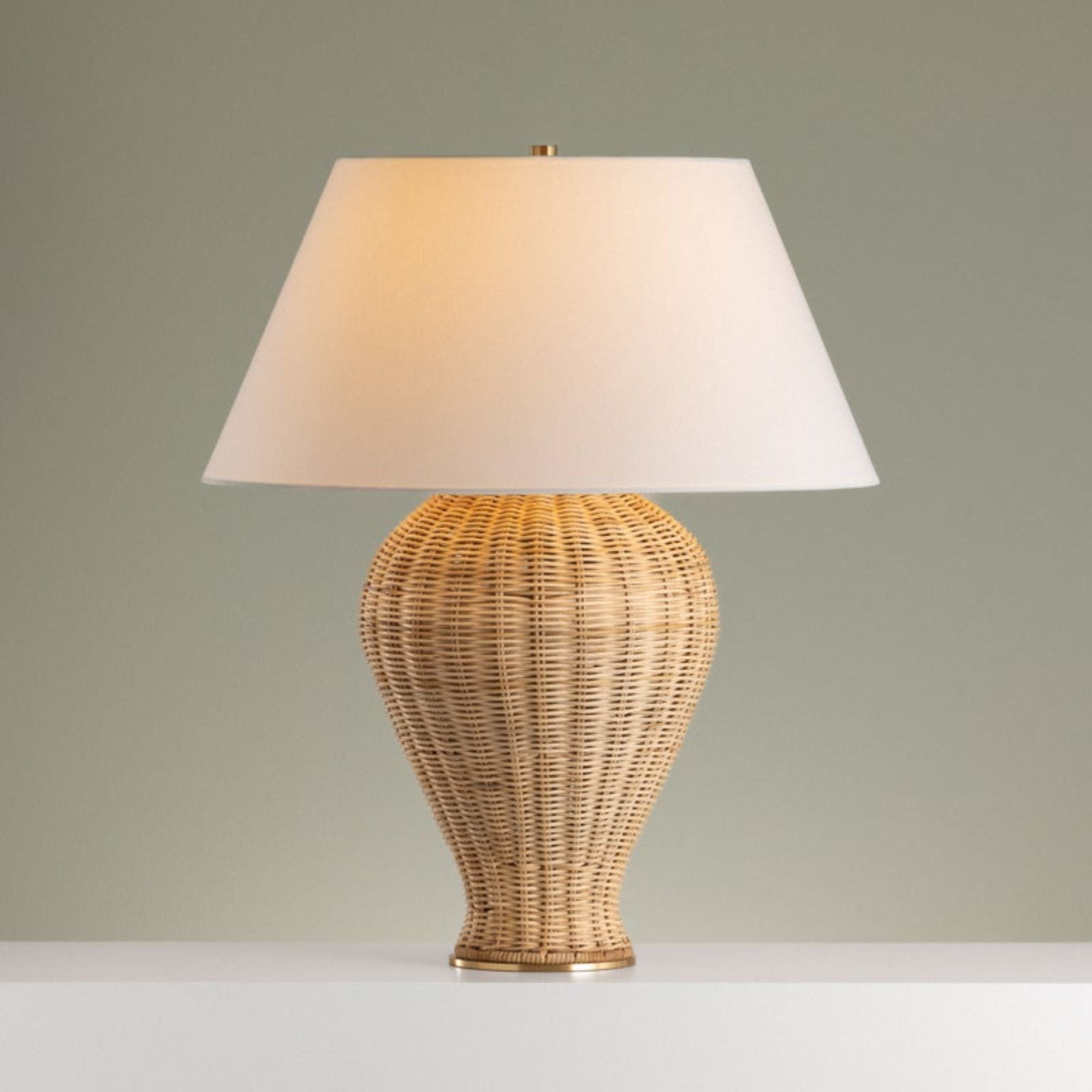 Chatsworth 30" Table Lamp, Aged Brass Finish