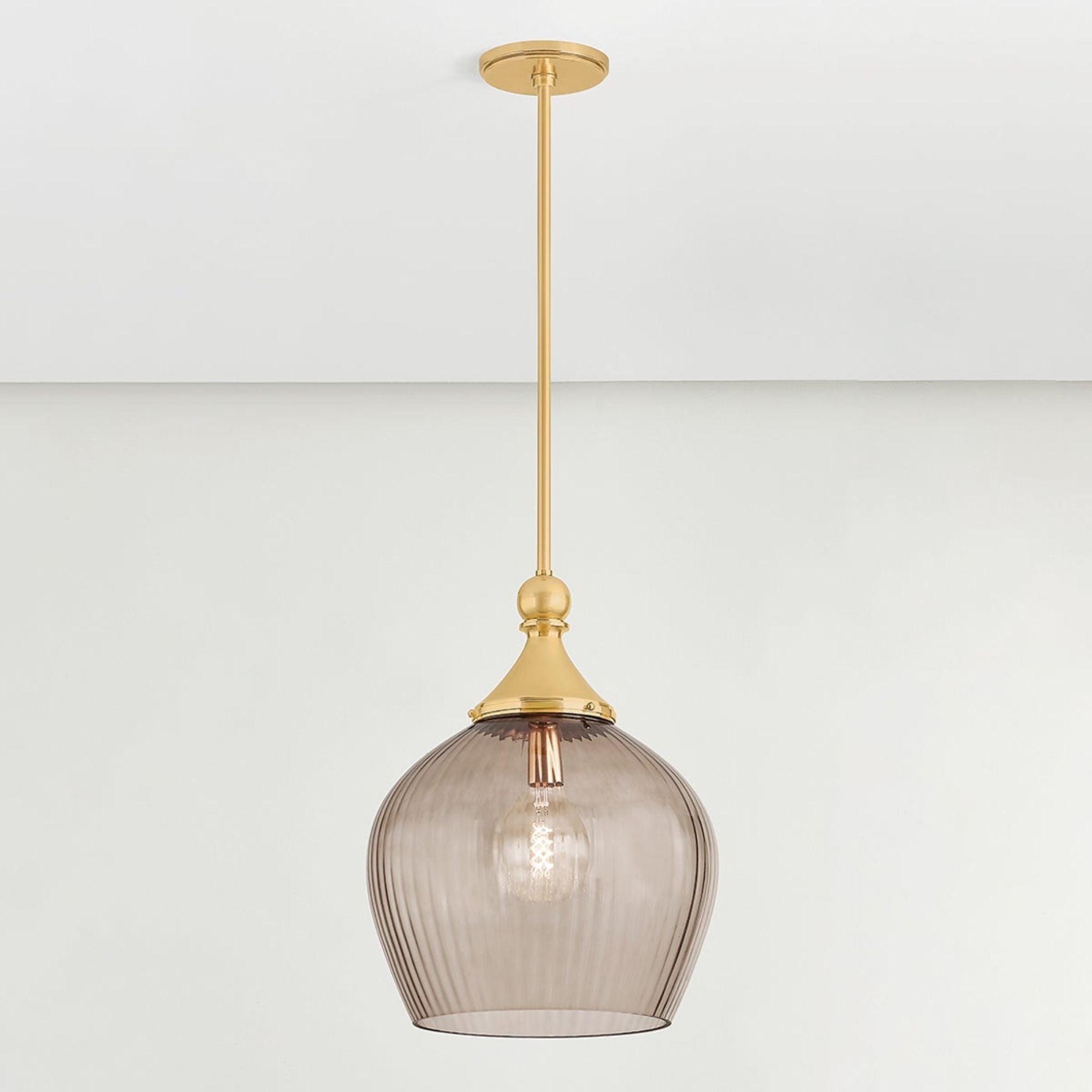 Chatton 22" Pendant, Aged Brass Finish
