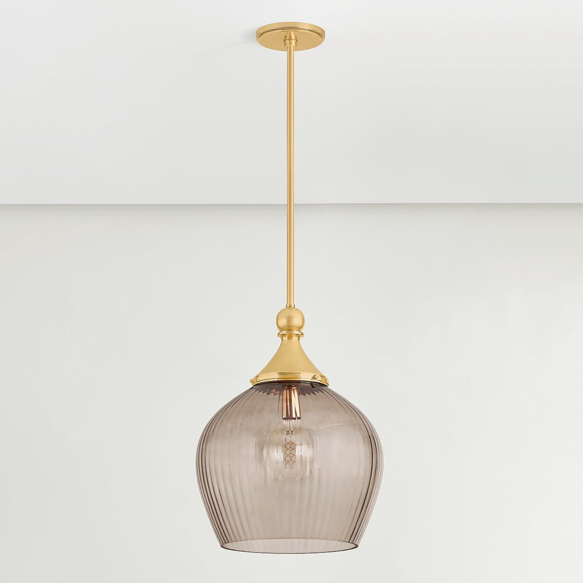 Chatton 22" Pendant, Aged Brass Finish