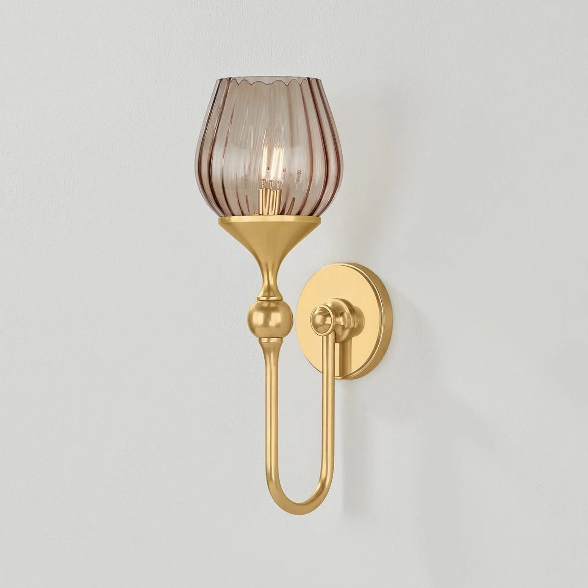 Chatton 17" Wall Sconce, Aged Brass Finish