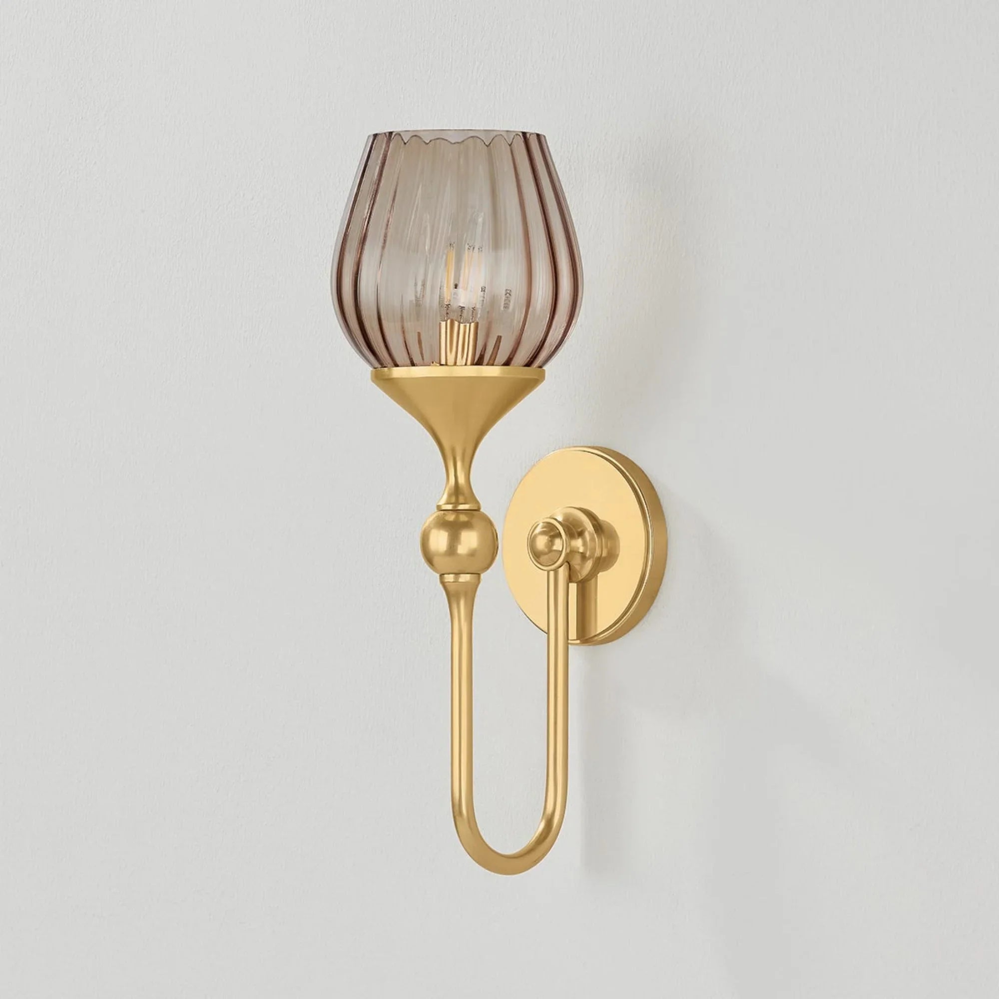 Chatton 17" Wall Sconce, Aged Brass Finish