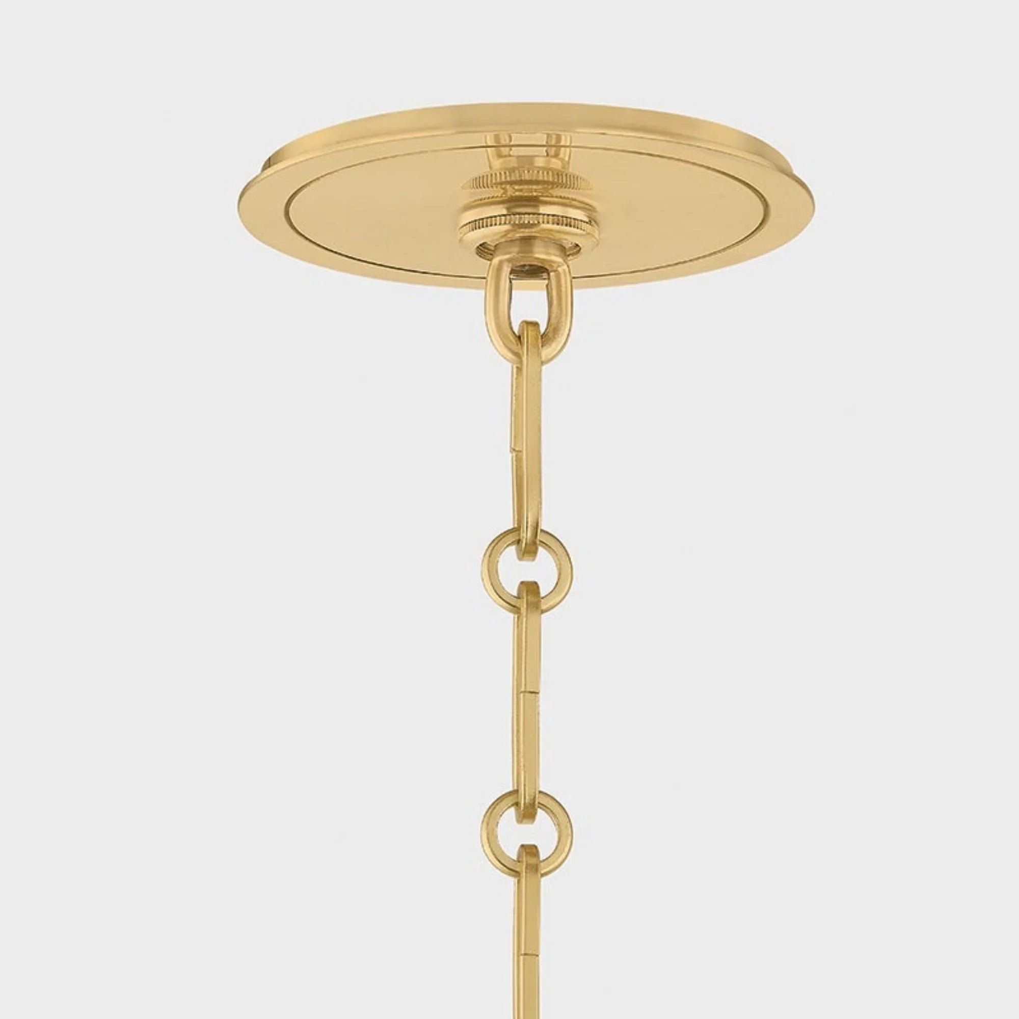 Clivedon 28" 5-Light Chandelier, Aged Brass/Soft Crimson Finish