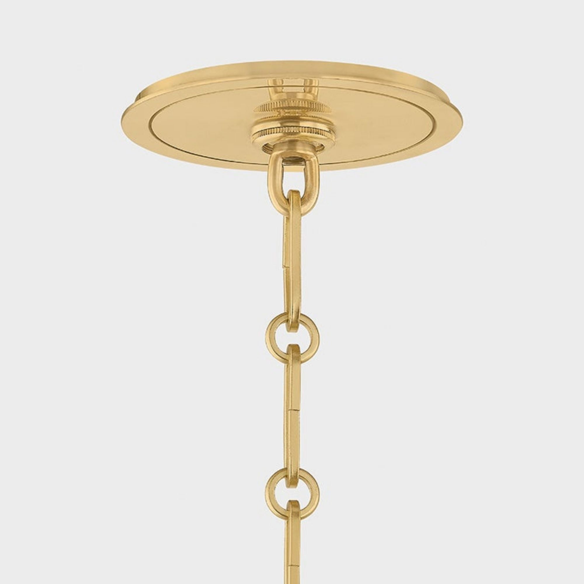Clivedon 28" 5-Light Chandelier, Aged Brass/Soft Studio Green Finish
