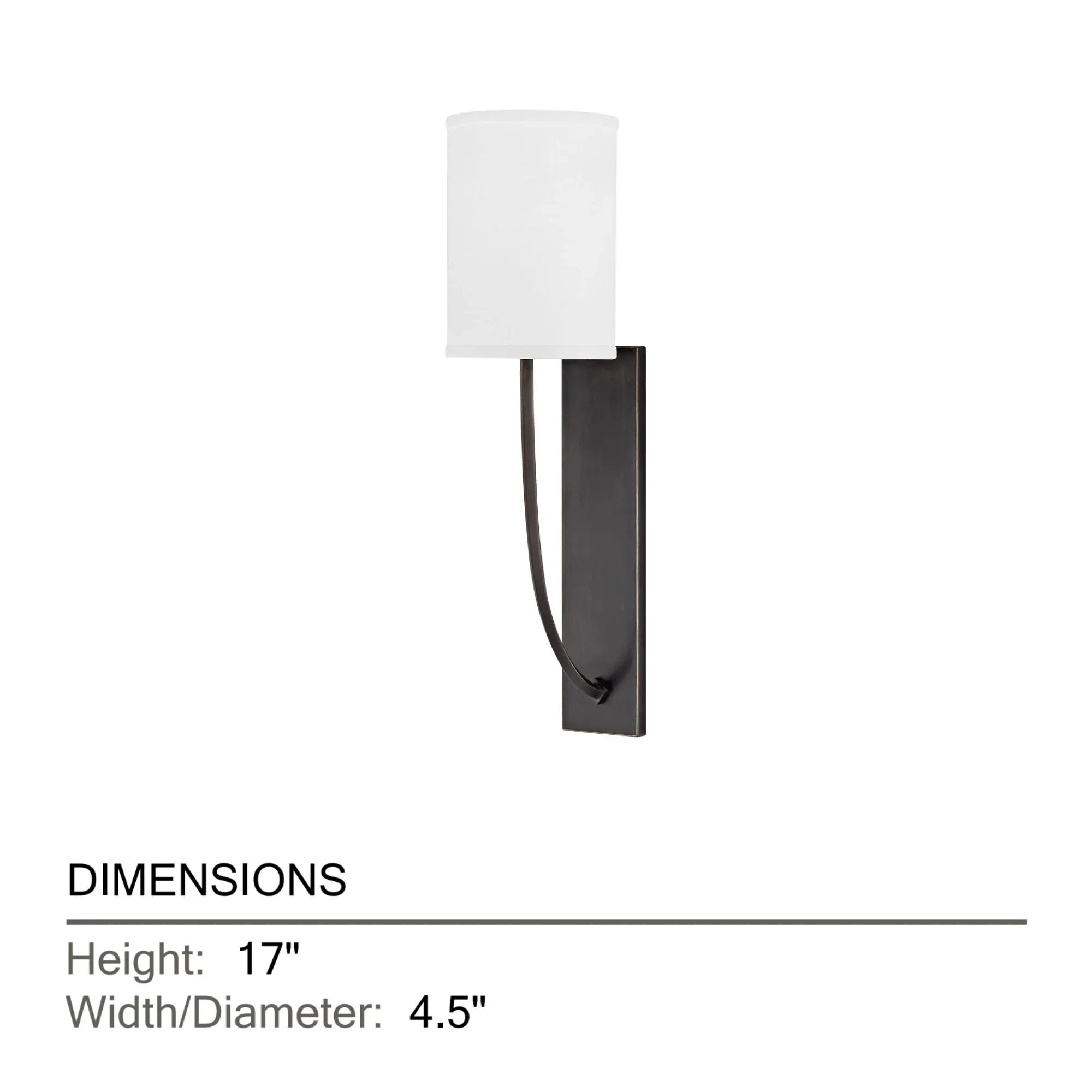 Colton 17" Wall Sconce, Old Bronze Finish