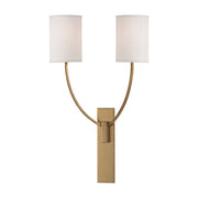 Colton 25" 2-Light Wall Sconce, Aged Brass Finish