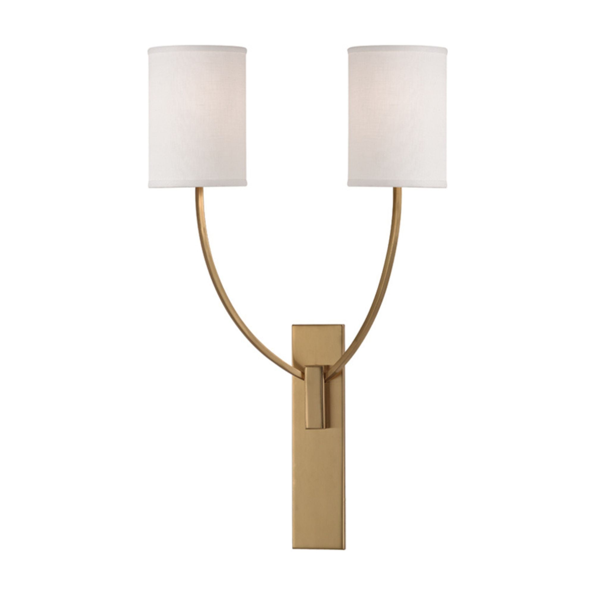 Colton 25" 2-Light Wall Sconce, Aged Brass Finish