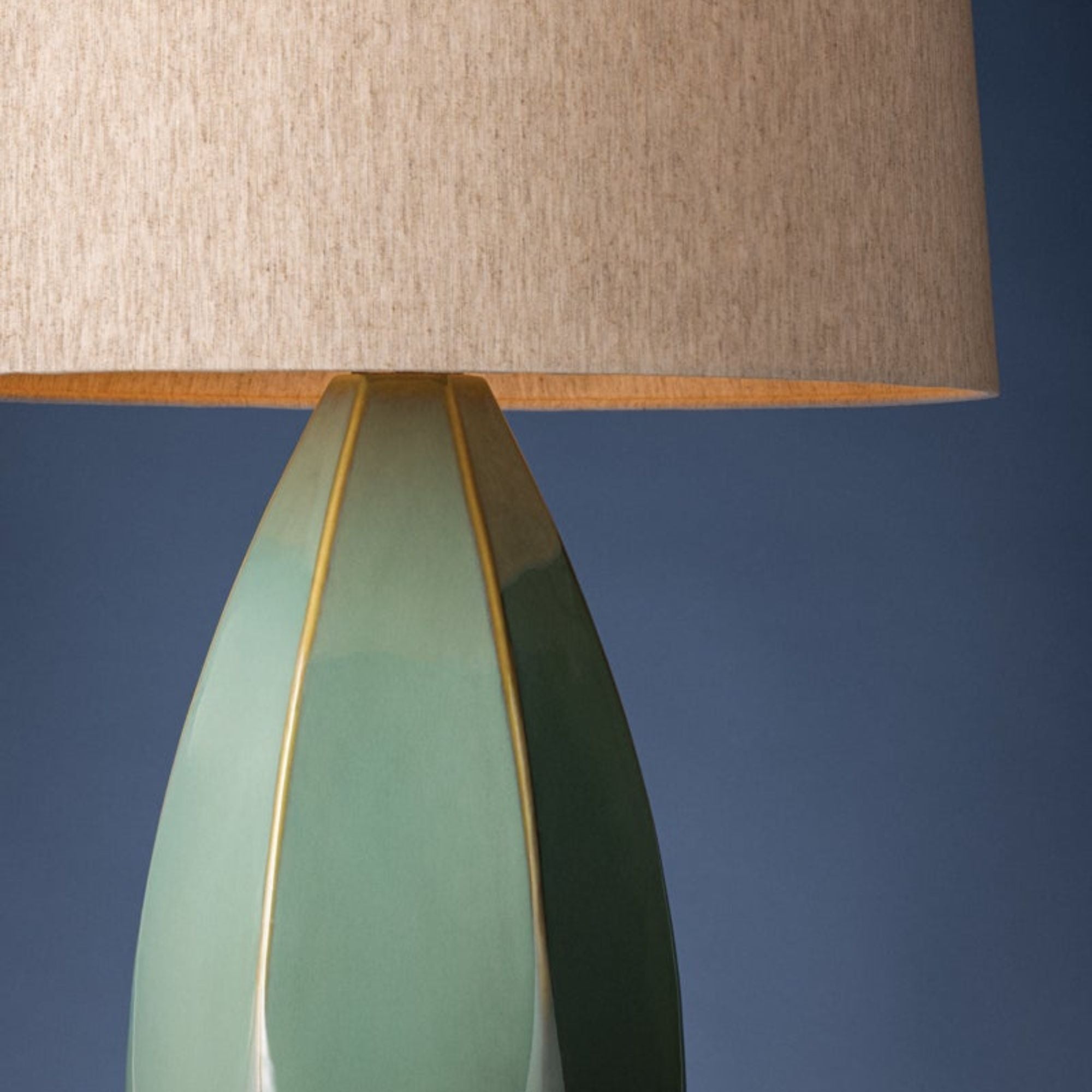 Colwyn 30" Table Lamp, Aged Brass/Ceramic Celadon Wash Finish