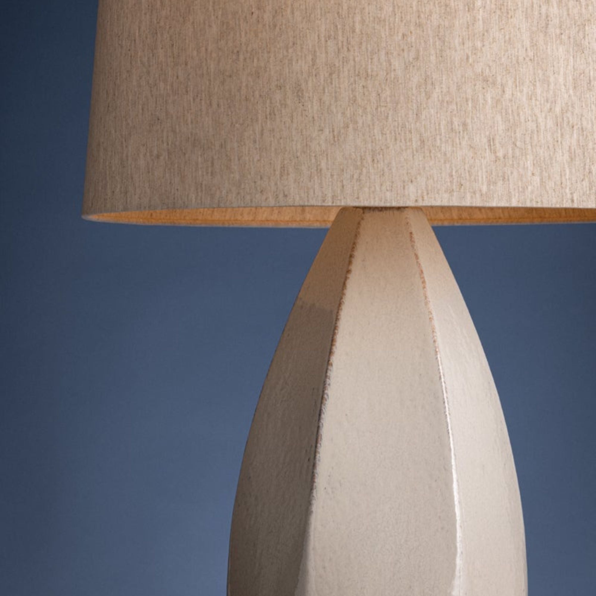 Colwyn 30" Table Lamp, Aged Brass/Ceramic Dove White Finish