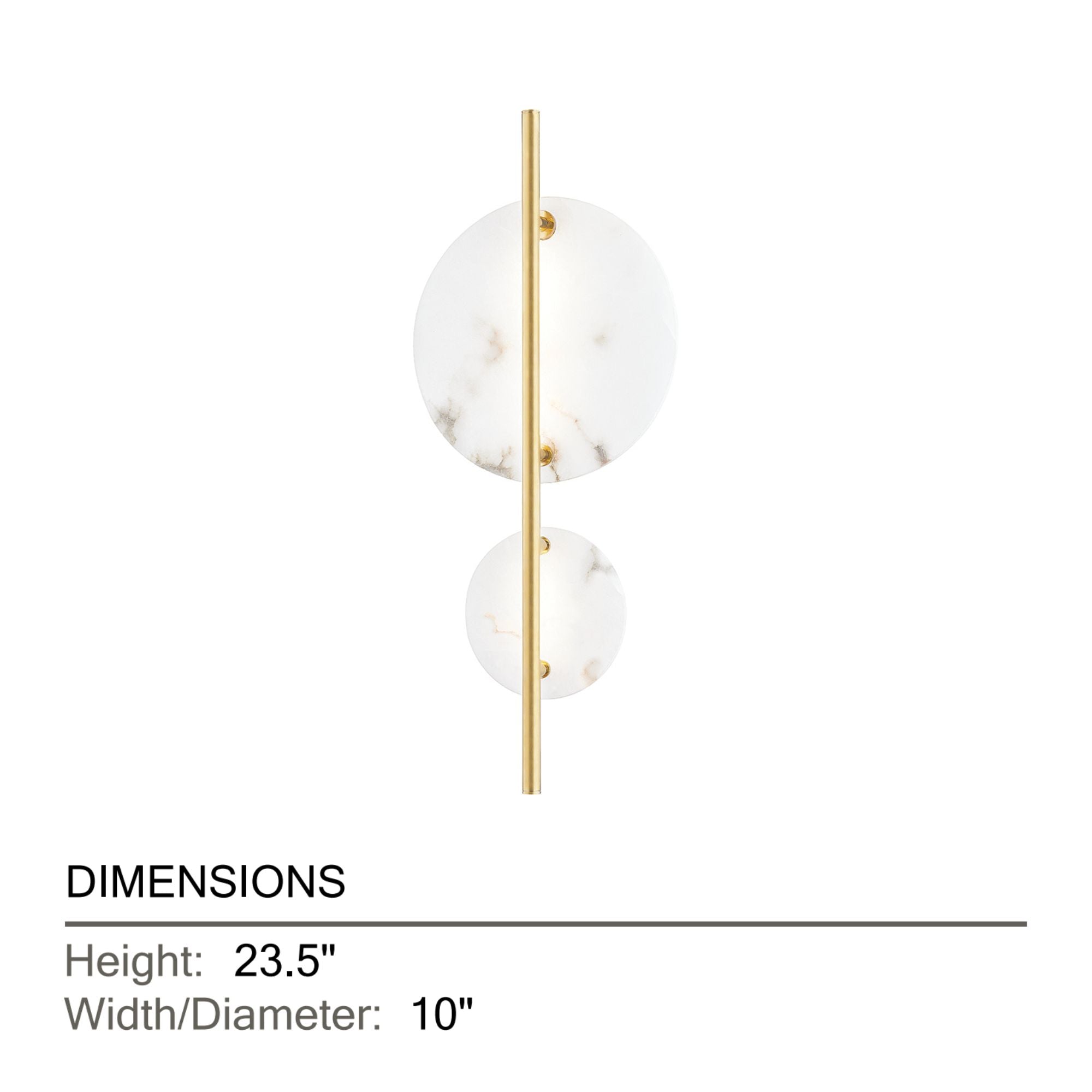 Croft 24" LED Wall Sconce, Aged Brass Finish