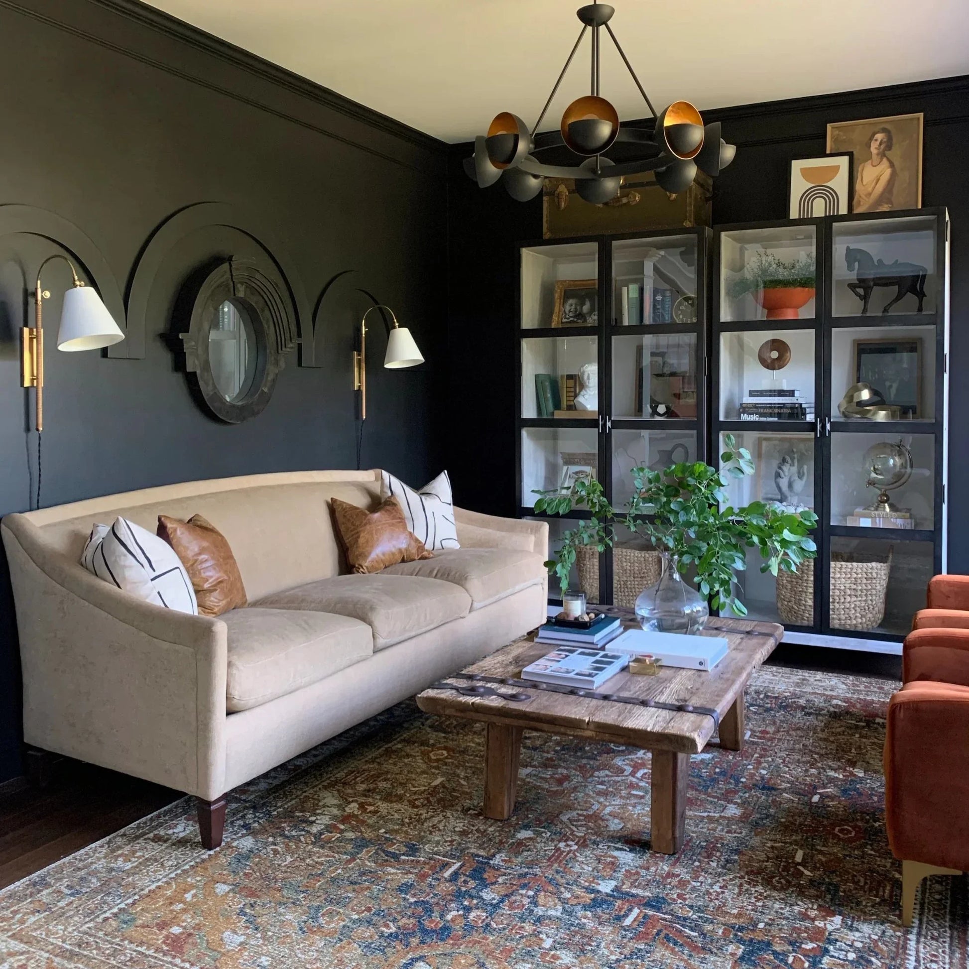 Hudson Valley Lighting - Curves No.1 30" Wall Sconce, Aged Brass Finish | Bees Lighting