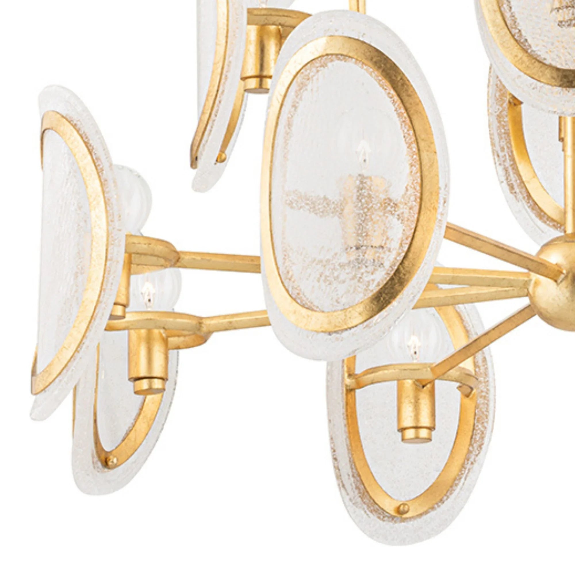 Hudson Valley Lighting - Danes 34" 12-Light Chandelier, Vintage Gold Leaf Finish | Bees Lighting