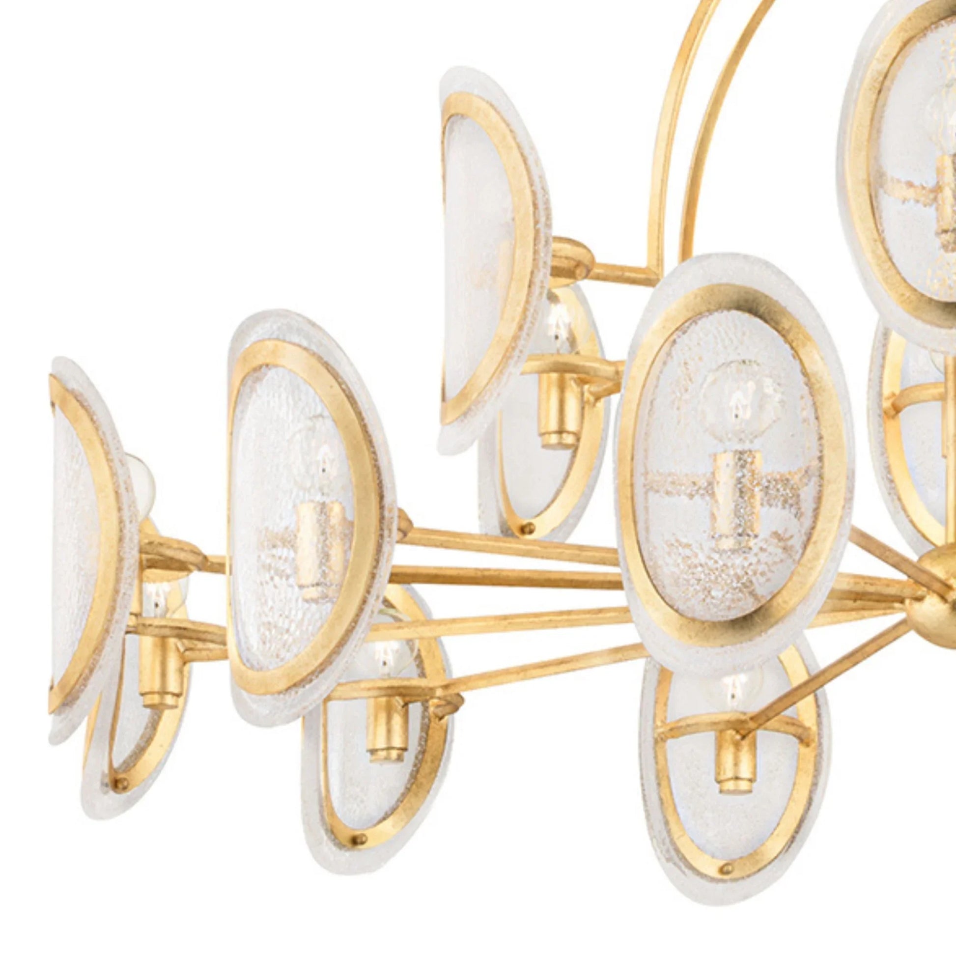 Hudson Valley Lighting - Danes 50" 18-Light Chandelier, Vintage Gold Leaf Finish | Bees Lighting