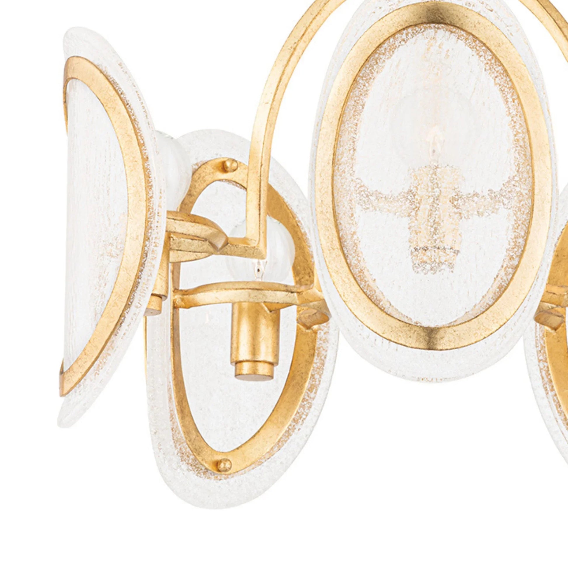 Hudson Valley Lighting - Danes 20" 5-Light Semi Flush Mount, Vintage Gold Leaf Finish | Bees Lighting