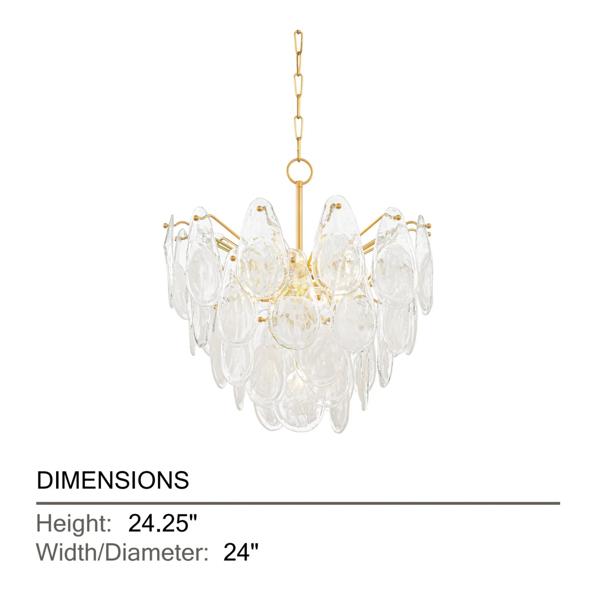 Hudson Valley Lighting - Darcia 24" 7-Light Chandelier, Aged Brass Finish | Bees Lighting