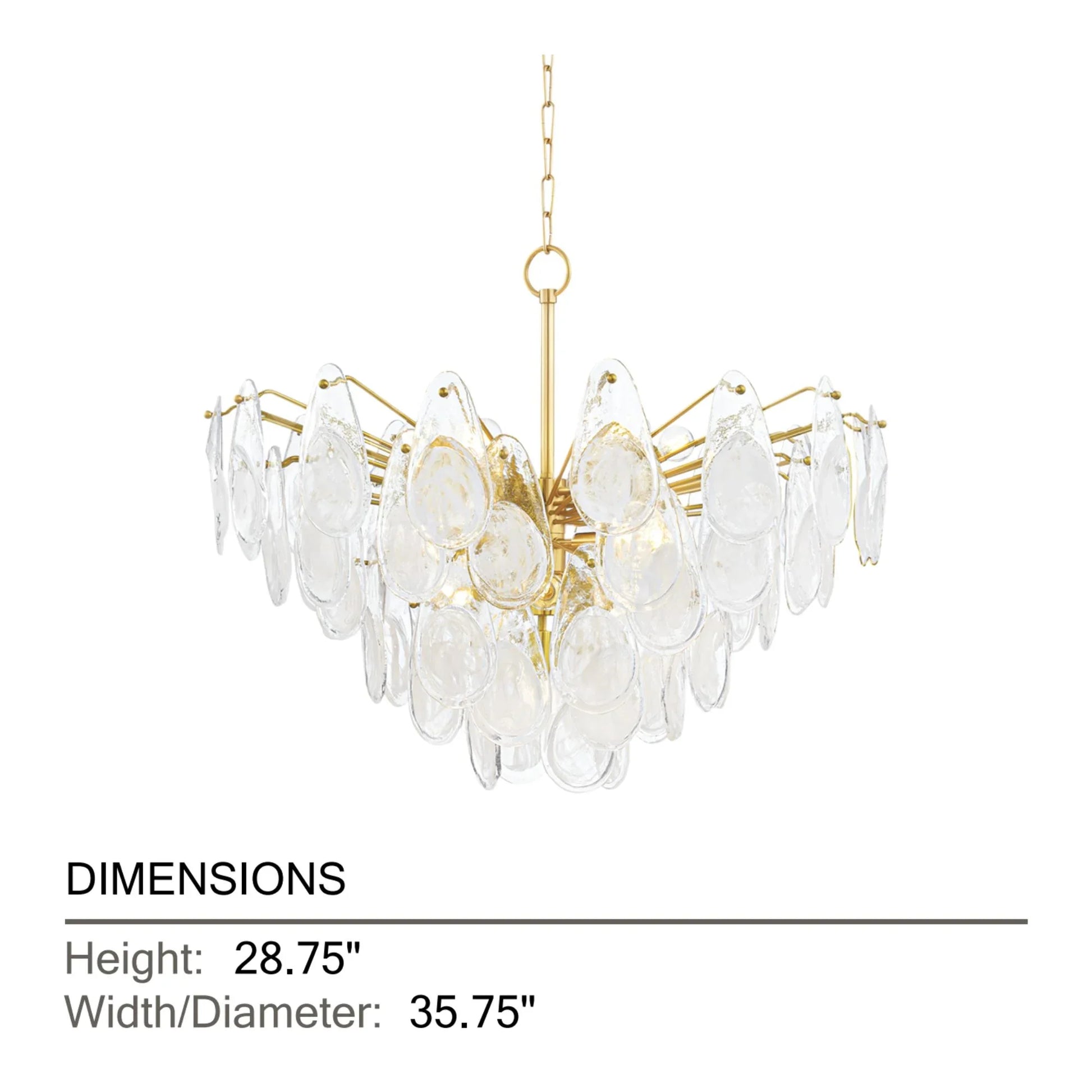 Hudson Valley Lighting - Darcia 36" 15-Light Chandelier, Aged Brass Finish | Bees Lighting