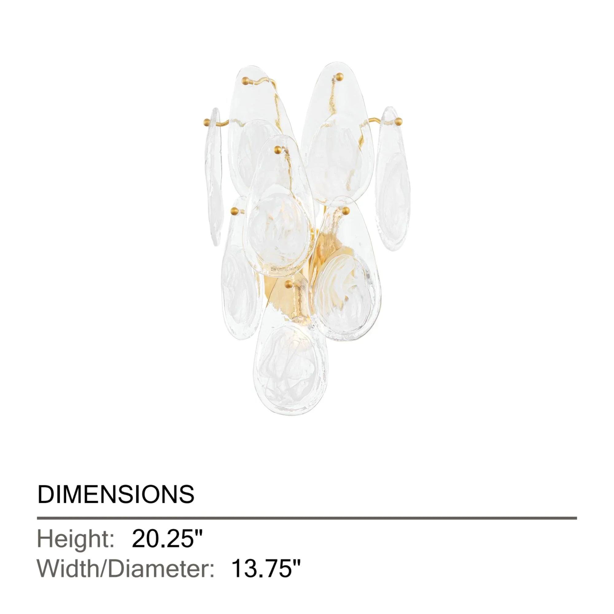Darcia 20" 2-Light Wall Sconce, Aged Brass Finish