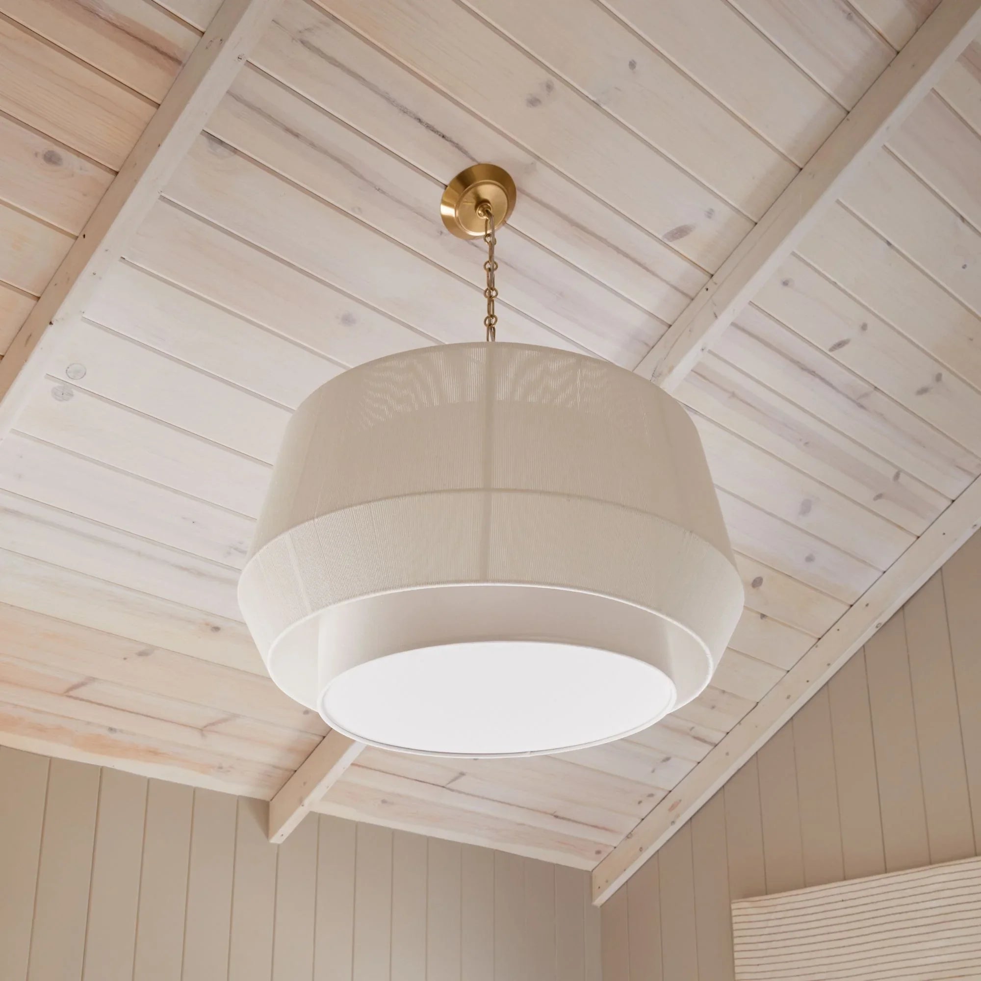 Debi 31" 4-Light Pendant, Aged Brass Finish