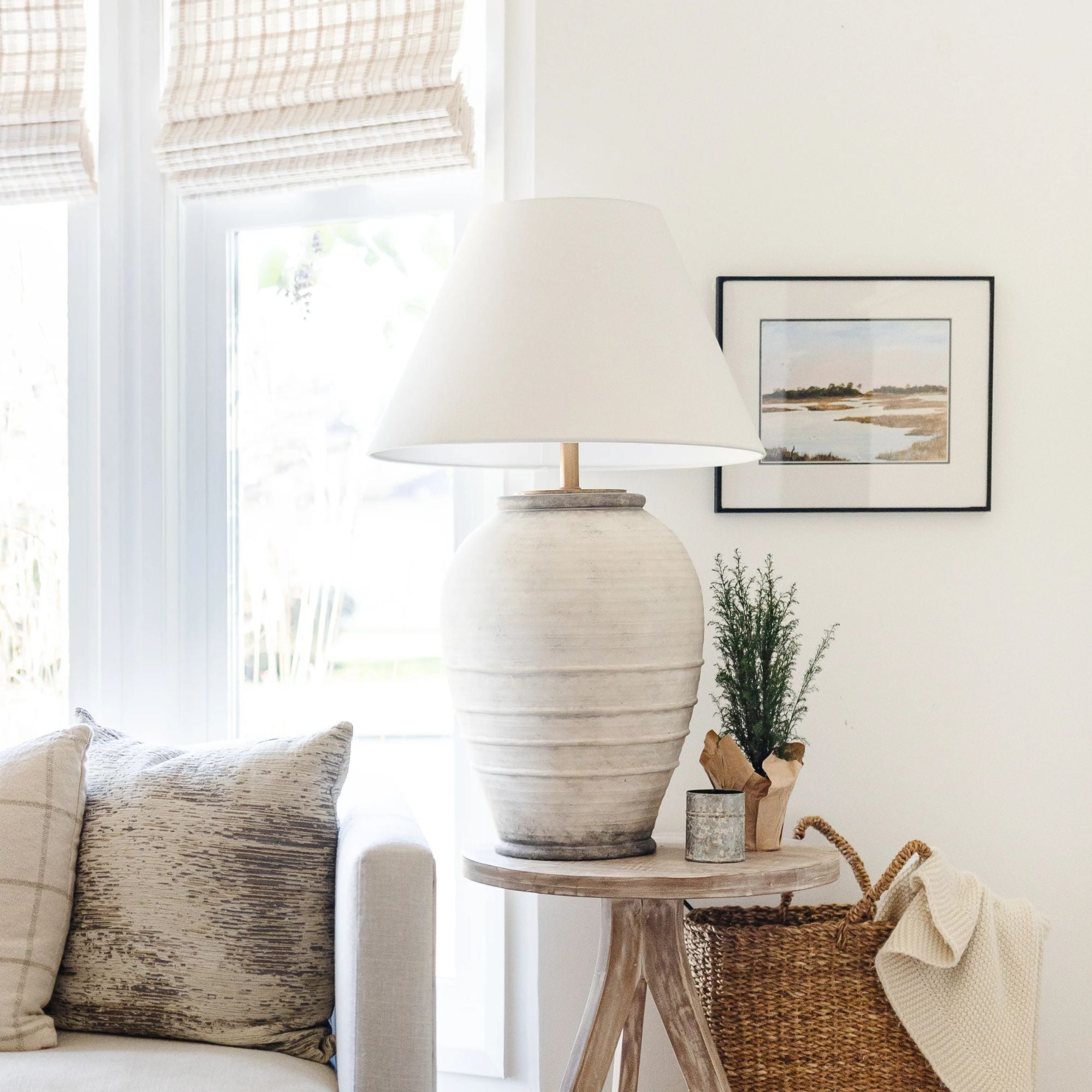 Decatur 34" Table Lamp, Ash Finish