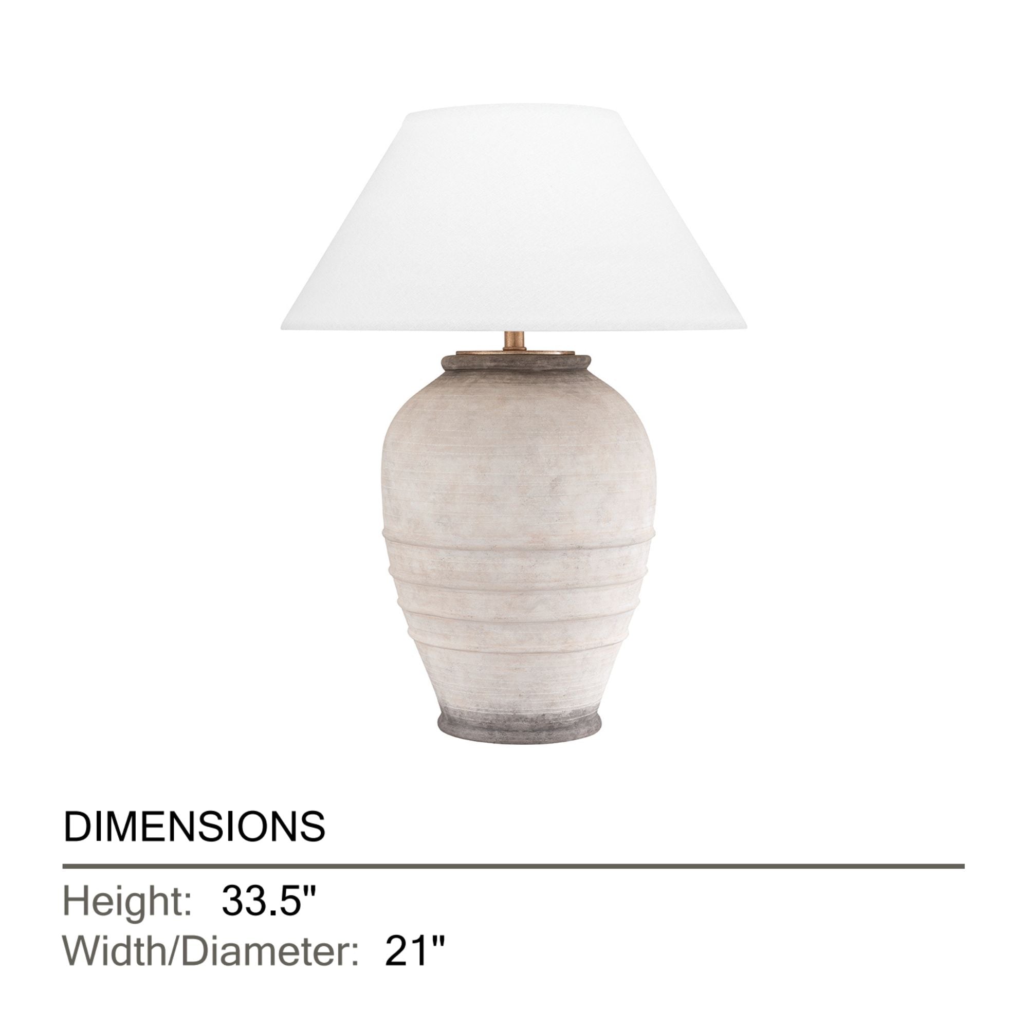 Decatur 34" Table Lamp, Ash Finish