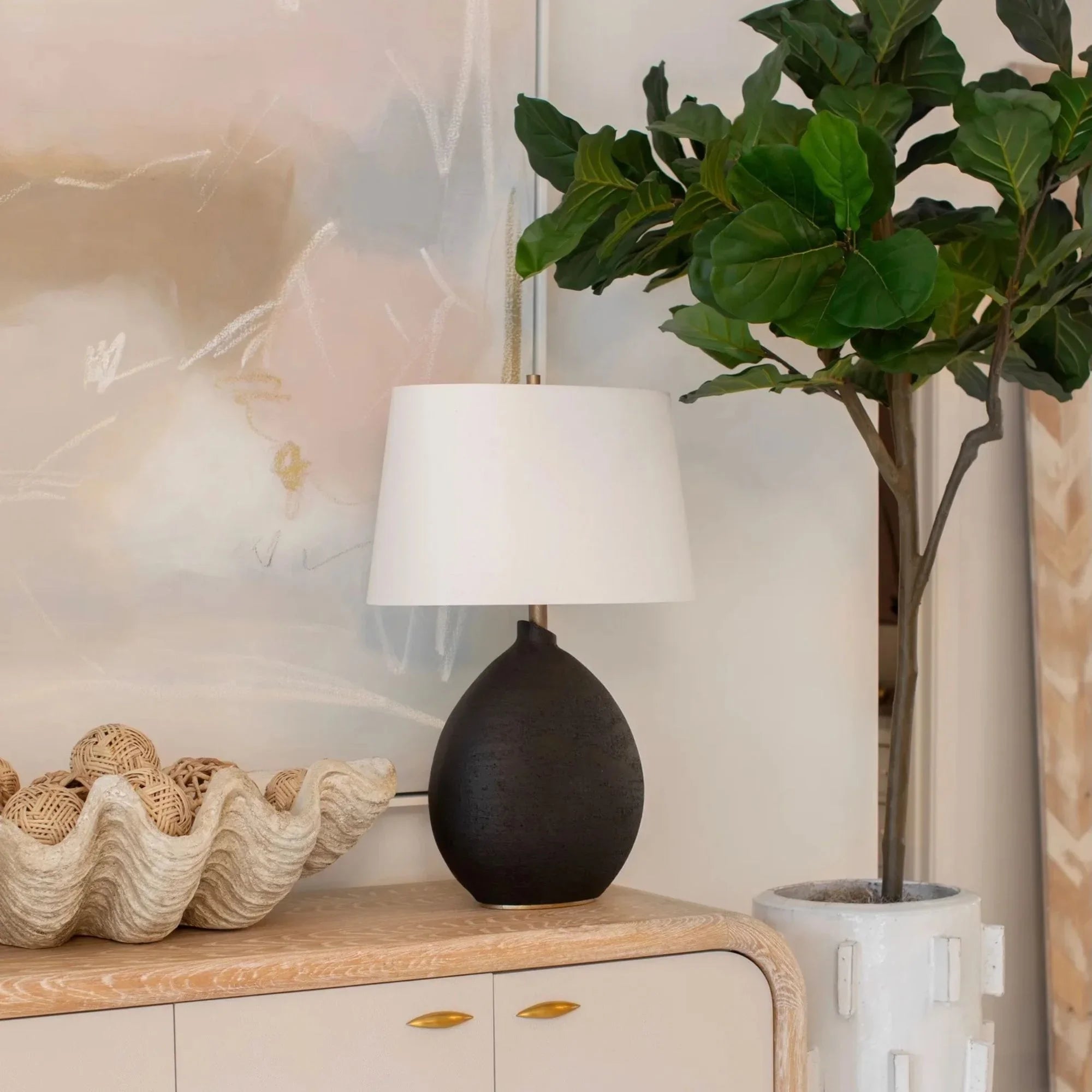 Denali 29" Table Lamp, Dusk Black Finish