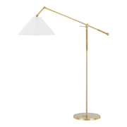 Dorset 56" Floor Lamp, Aged Brass Finish