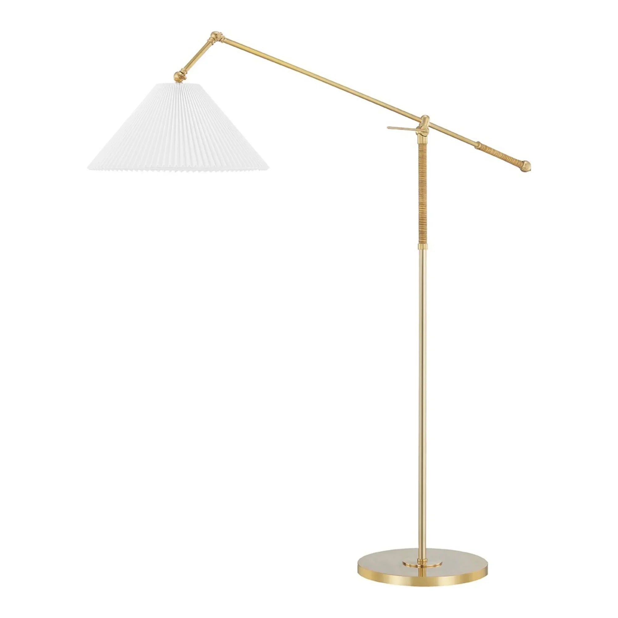 Dorset 56" Floor Lamp, Aged Brass Finish
