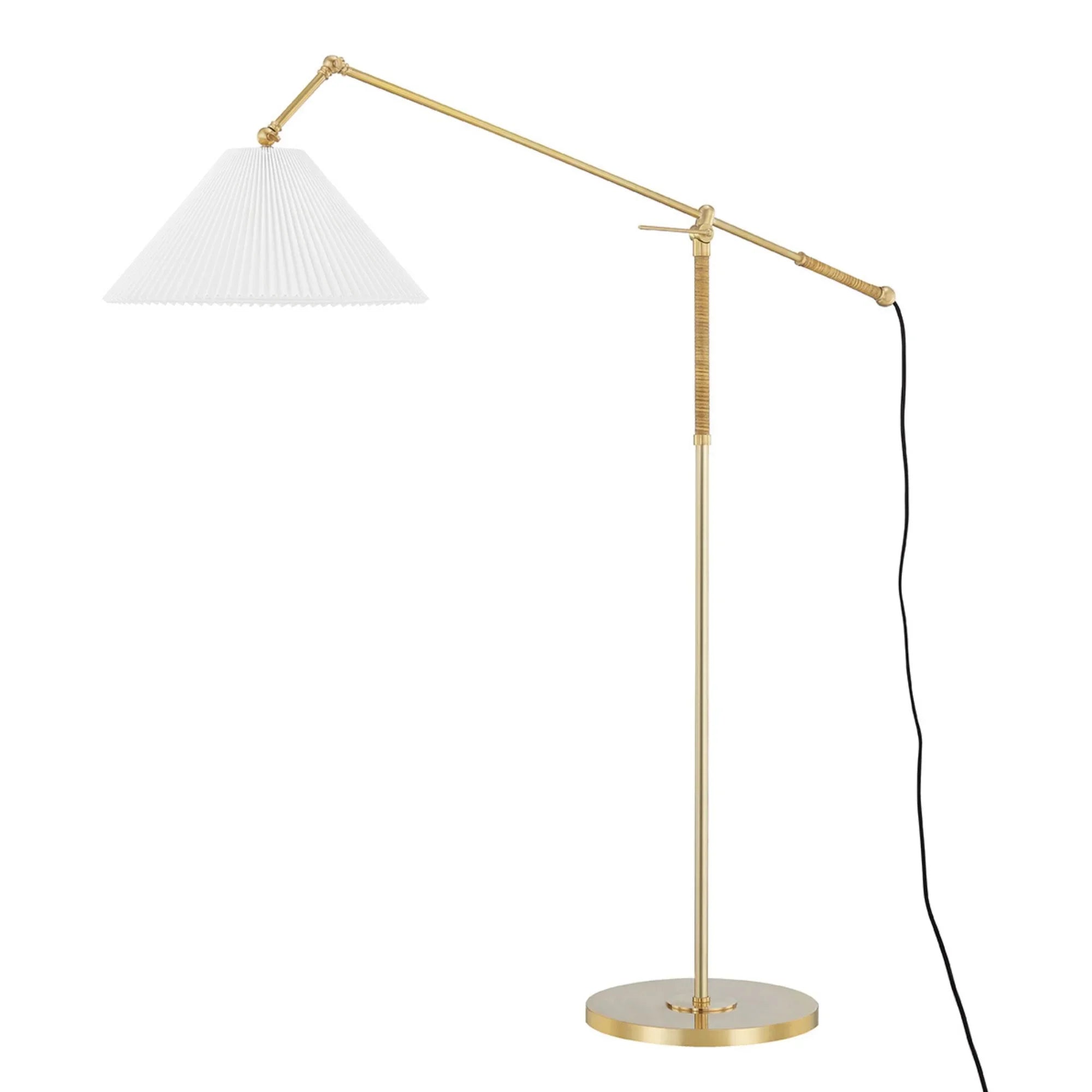 Dorset 56" Floor Lamp, Aged Brass Finish