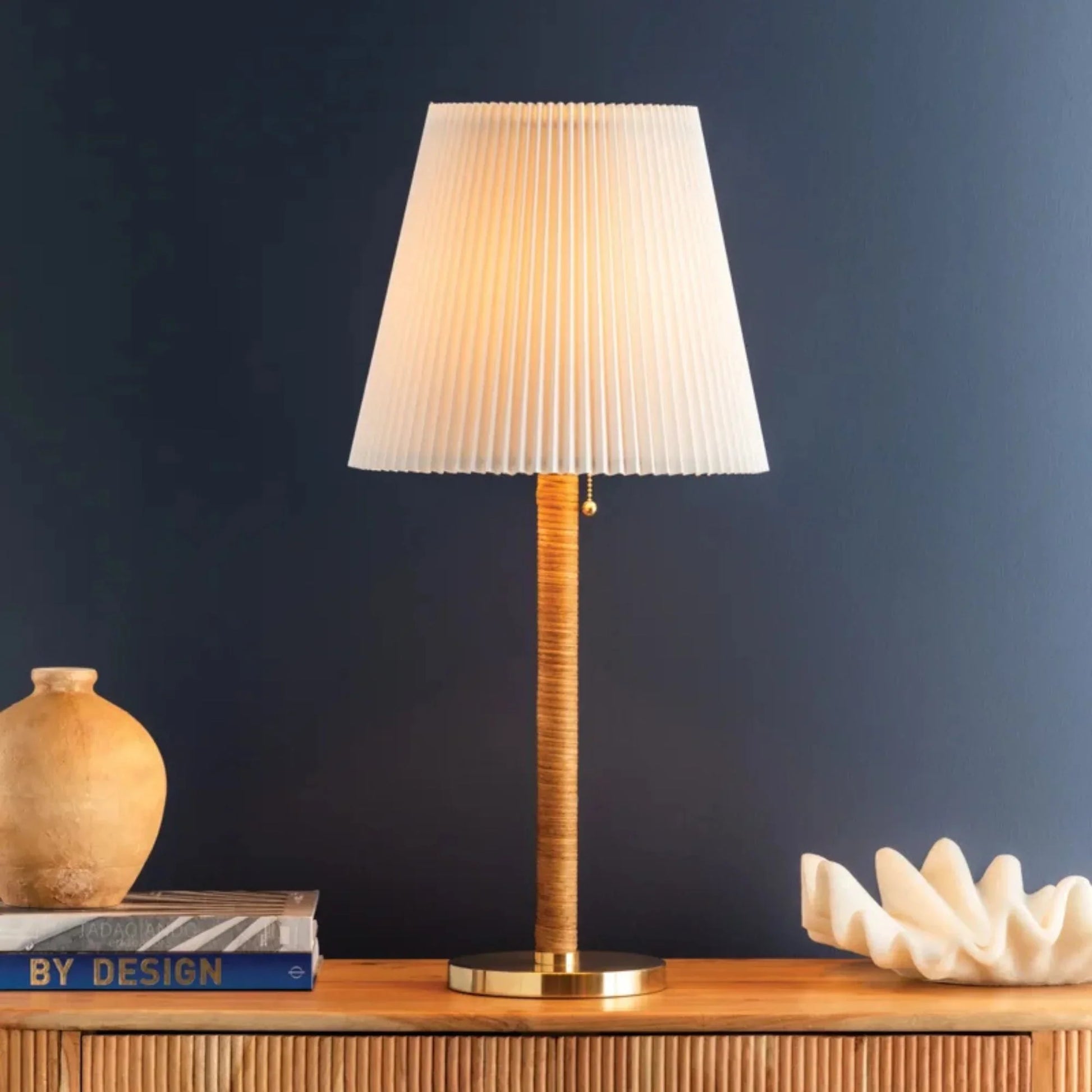 Hudson Valley Lighting - Dorset 29" Table Lamp, Aged Brass Finish | Bees Lighting